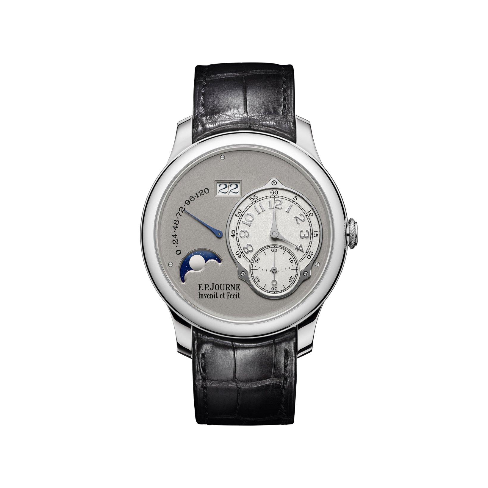 F.P.Journe Classique Lune Automatic 40 mm Platinum Watch  White Dial   Alligator Leather Strap