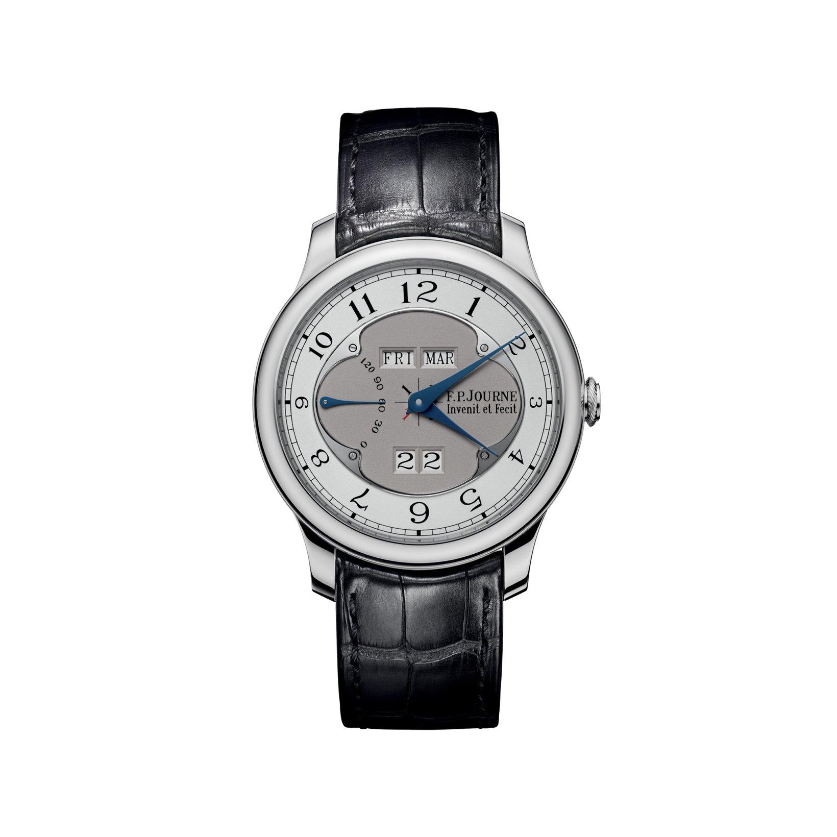 F.P.Journe Classique Quantieme Perpetual Automatic 40 mm Platinum Watch  Silver Dial   Alligator Leather Strap