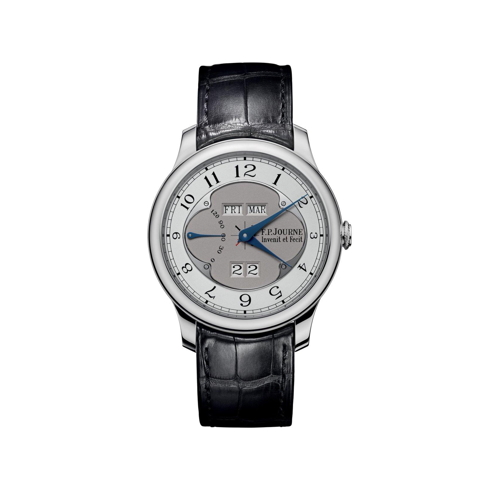 F.P.Journe Classique Quantieme Perpetual Automatic 42 mm Platinum Watch  White Dial   Alligator Leather Strap