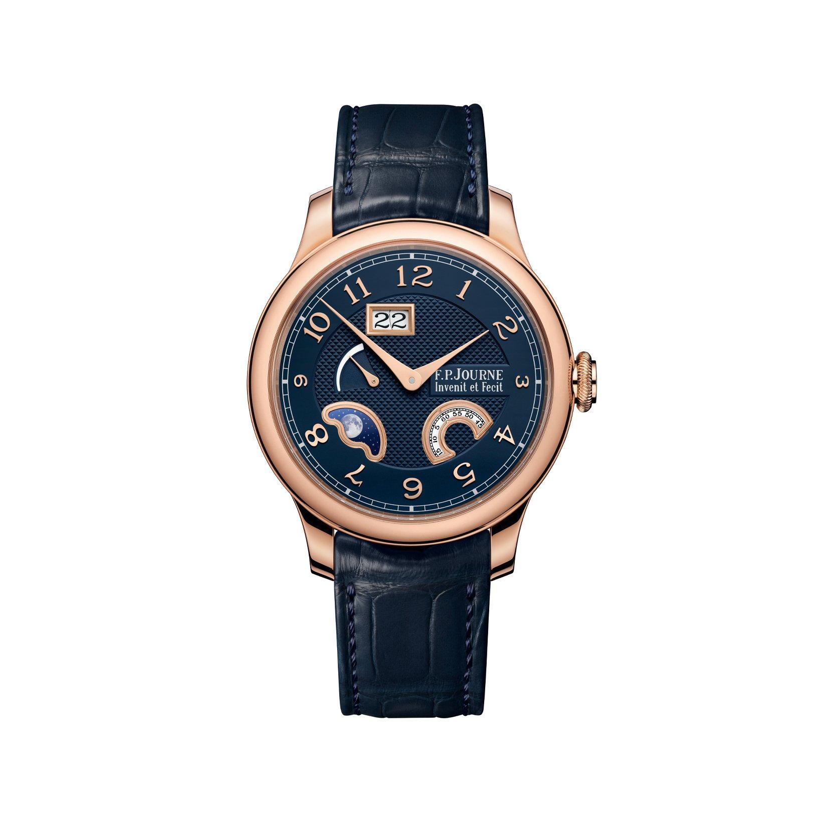 F.P.Journe Classique Quantieme Perpetual Automatic 40 mm Rose Gold Watch  Blue Dial   Alligator Leather Strap