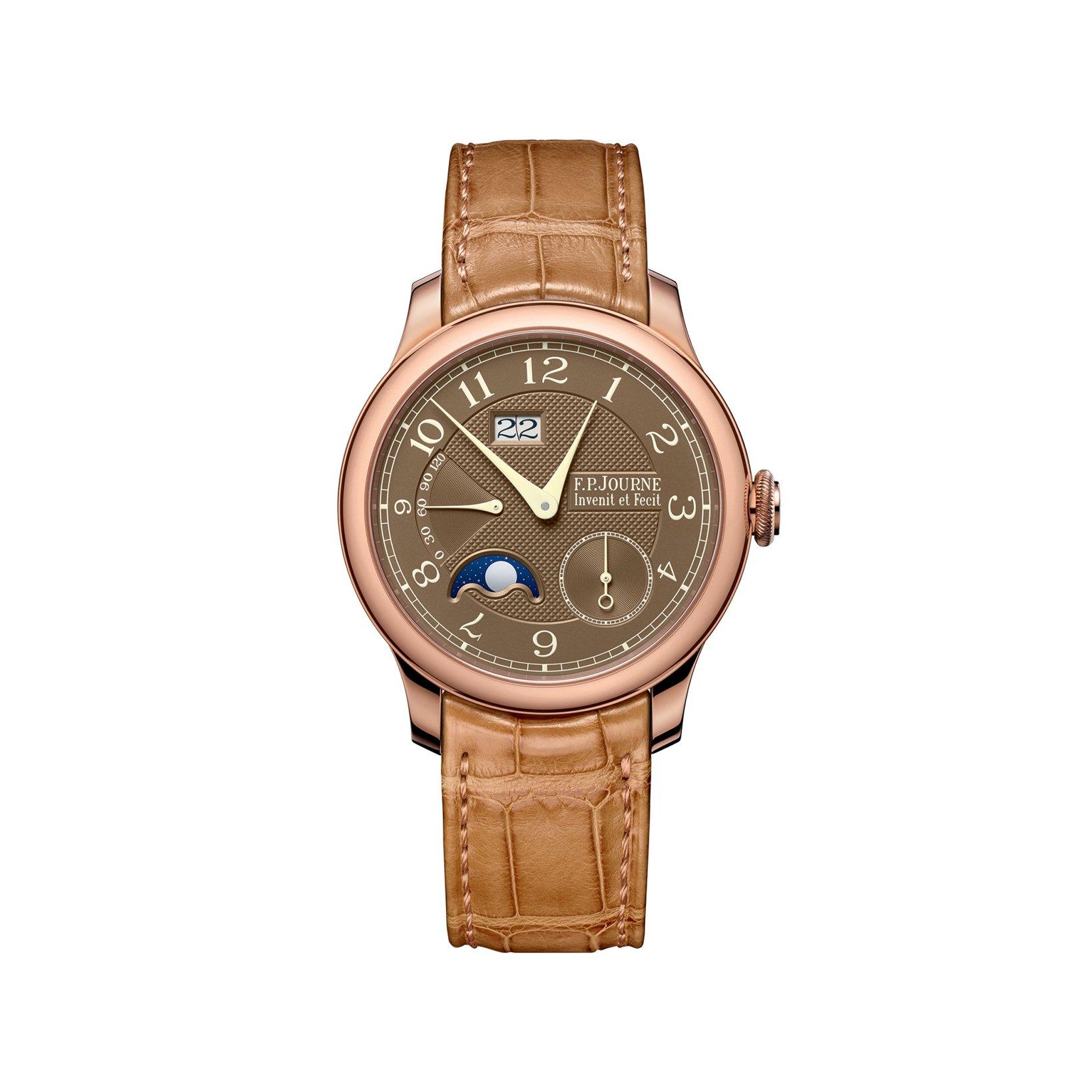F.P.Journe Classique Automatique Lune Automatic 40 mm Platinum Watch  Havana Dial   Alligator Leather Strap