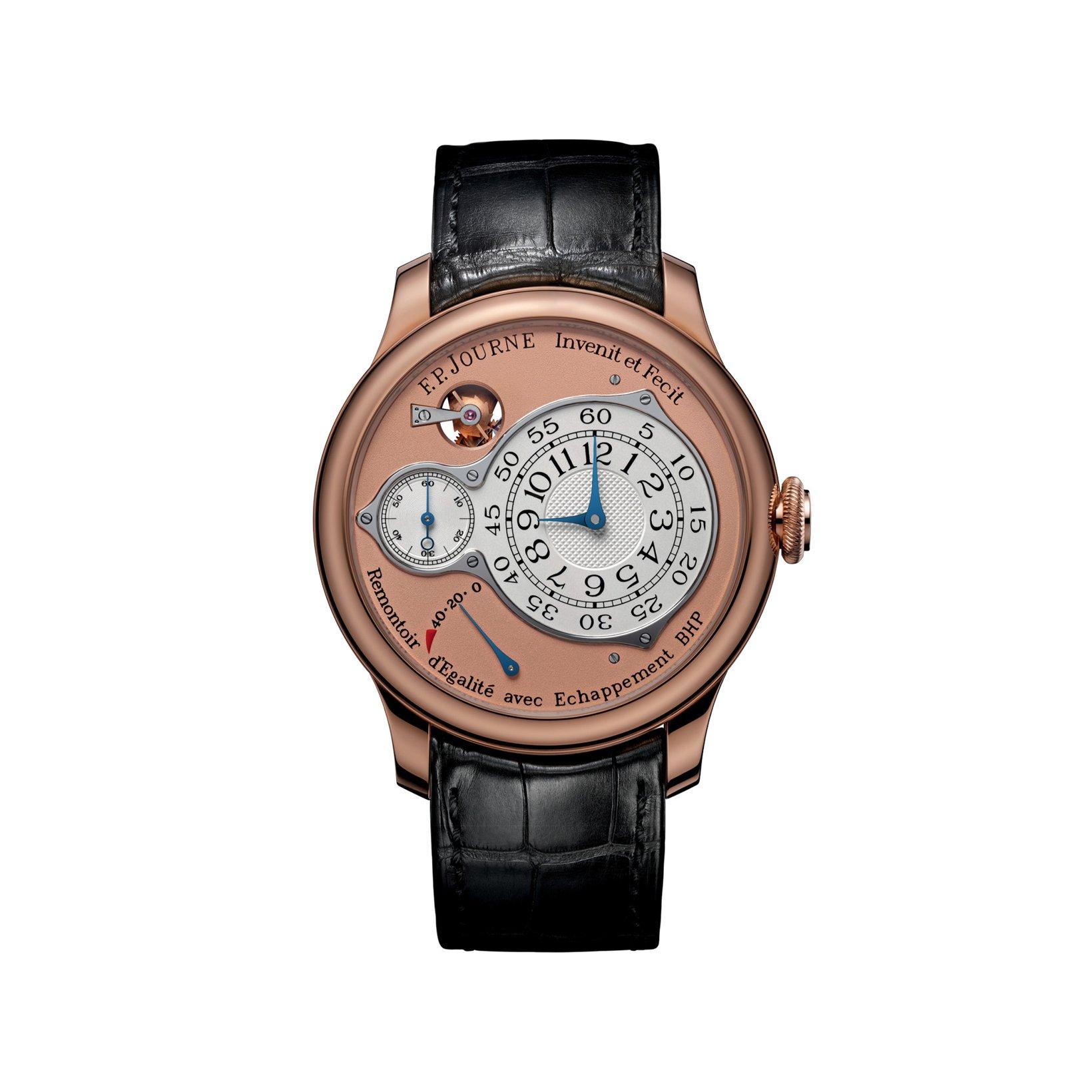 F.P.Journe Classique Chronometre Optimum Manual Winding 40 mm Rose Gold Watch  Pink Dial   Alligator Leather Strap