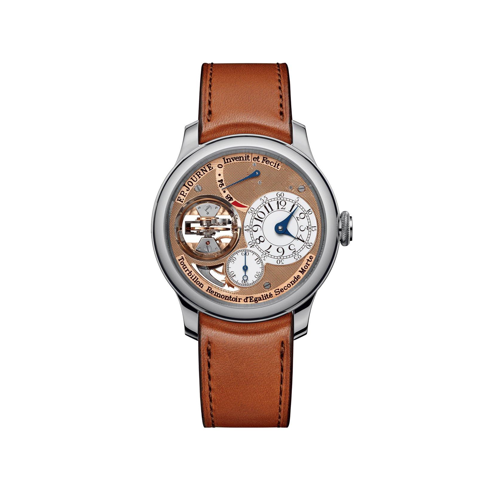F.P.Journe Classique Tourbillon Souverain Manual Winding 44 mm Platinum Watch  White Dial   Calf Skin Strap