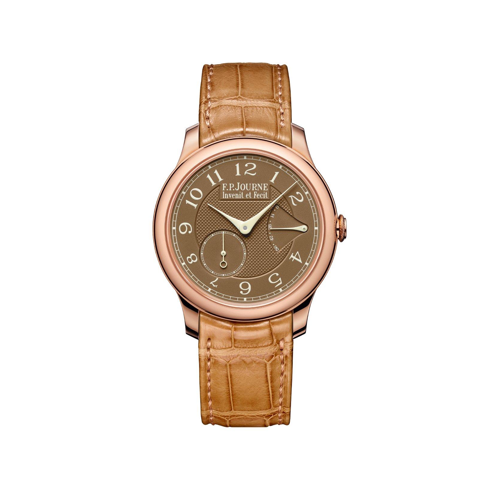 F.P.Journe Classique Chronometre Souverain Havana Manual Winding 40 mm Rose Gold Watch  Havana Dial   Alligator Leather Strap
