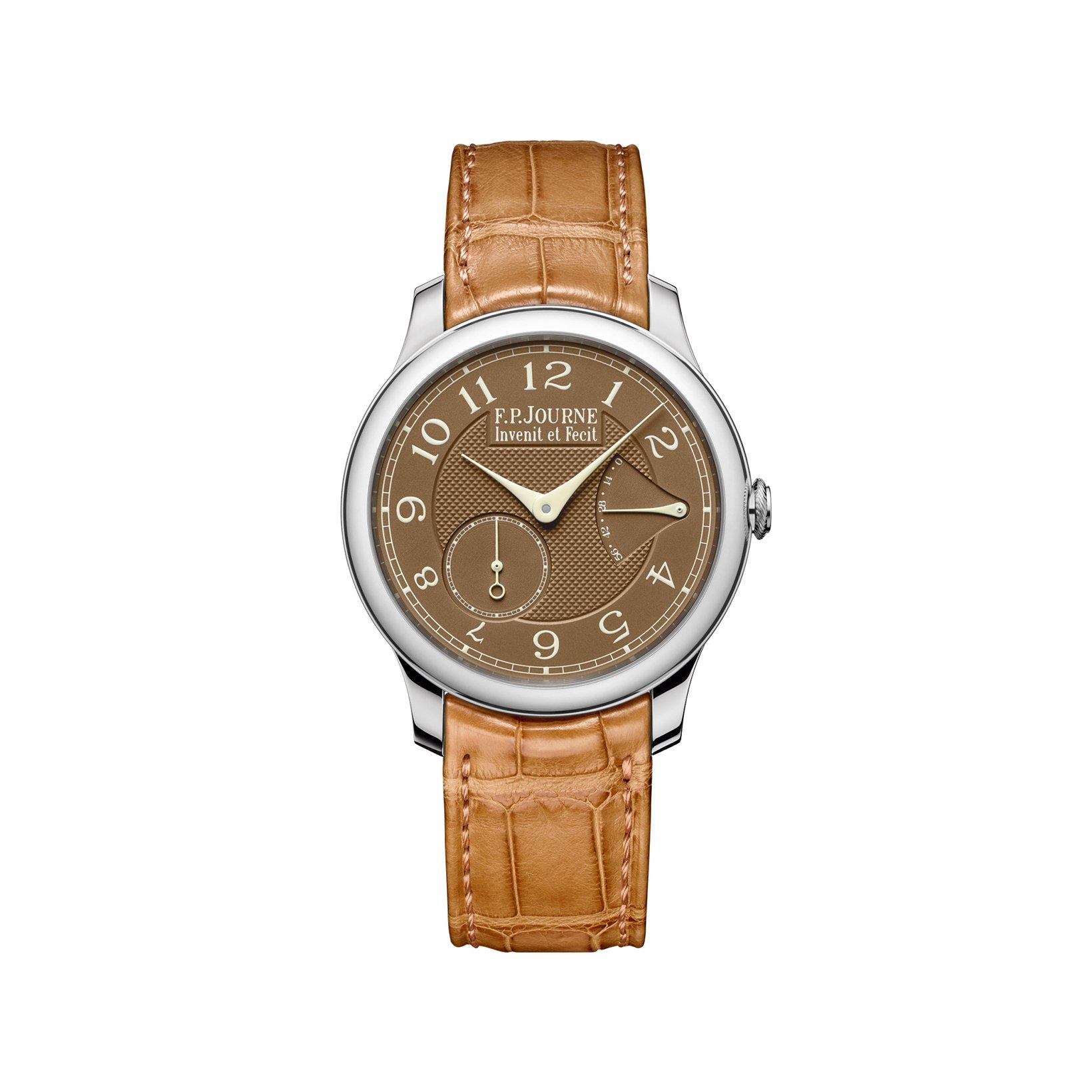 F.P.Journe Classique Chronometre Souverain Havana Manual Winding 40 mm Platinum Watch  Havana Dial   Alligator Leather Strap