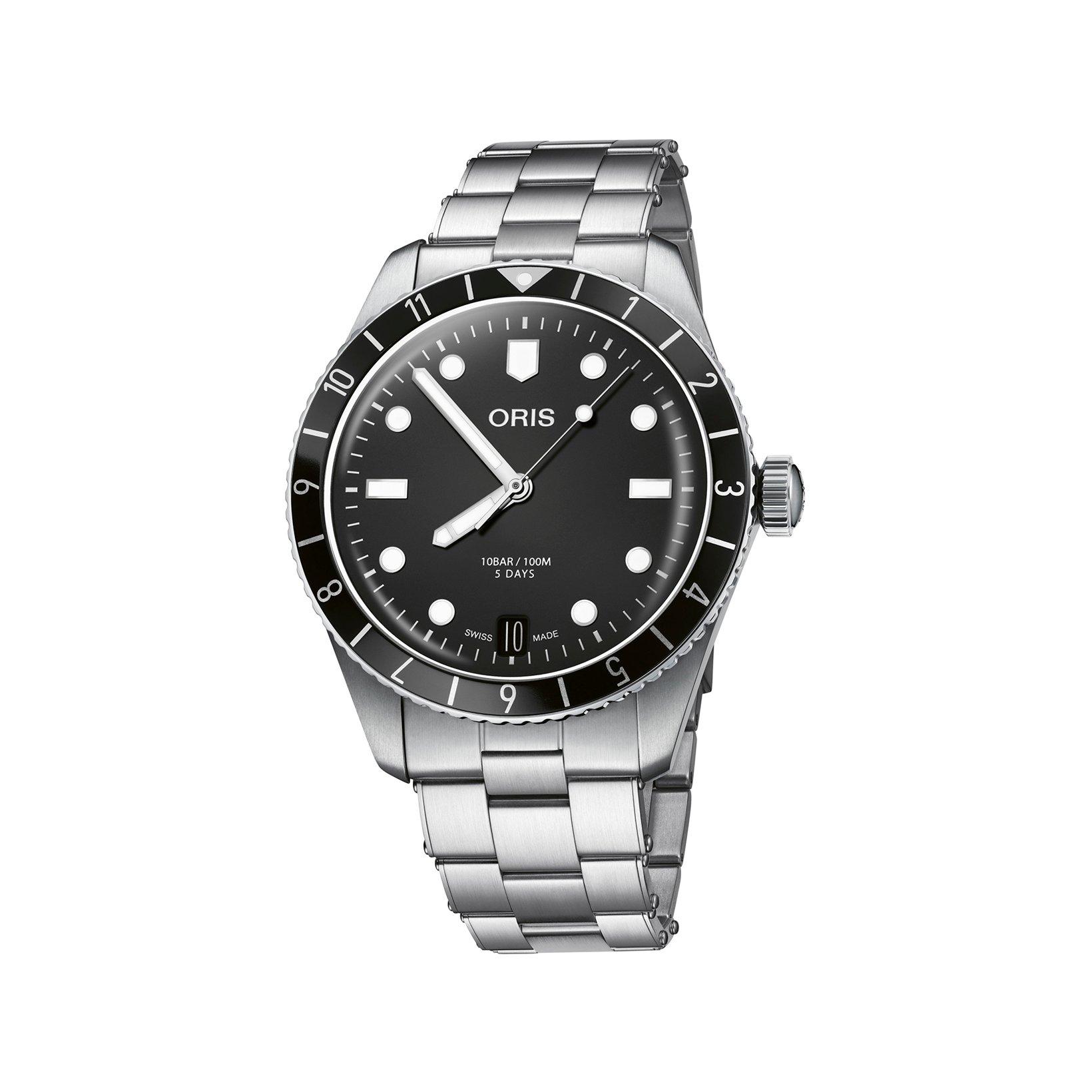 Oris Divers Sixty-Five Caliber 400 Automatic 40 mm Stainless Steel Watch  Black Dial  Stainless Steel Bracelet
