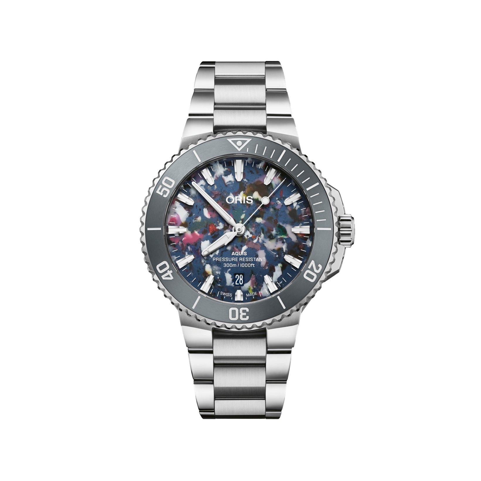 Oris Aquis Upcycle Automatic 41.5 mm Stainless Steel Watch  Multi Colour Dial  Stainless Steel Bracelet
