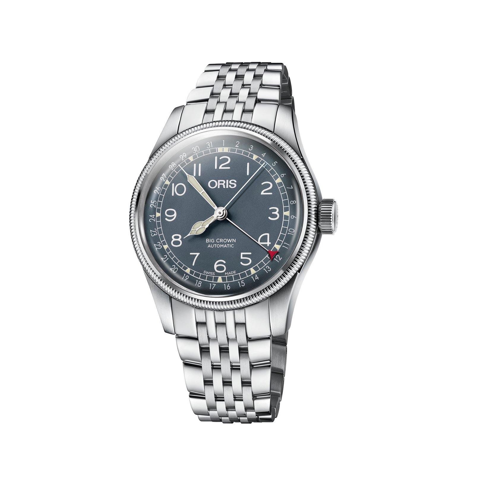 Oris Big Crown  Automatic 40 mm Stainless Steel Watch  Blue Dial  Stainless Steel Bracelet