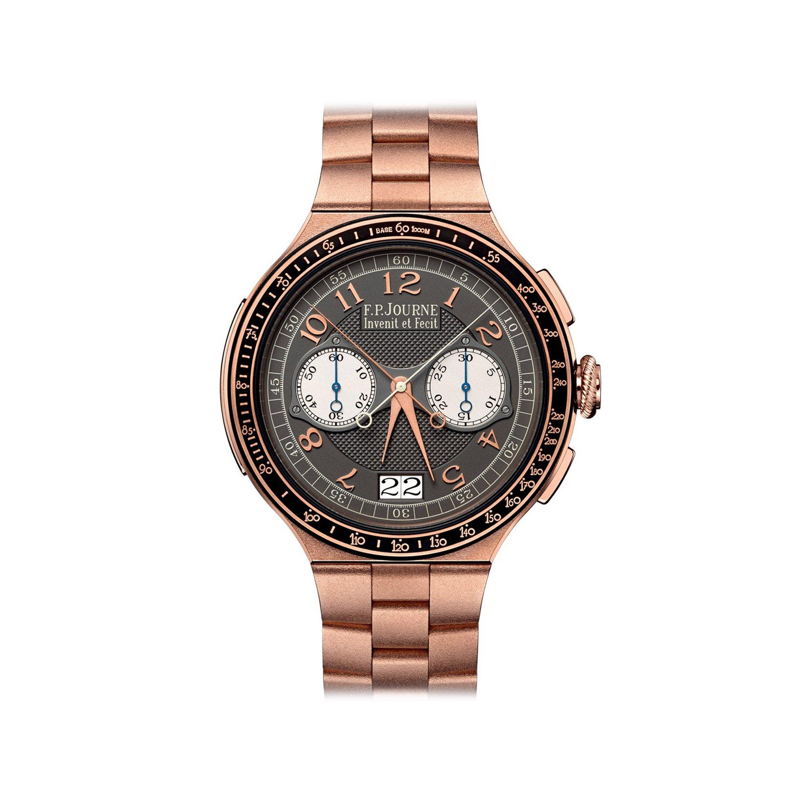 F.P.Journe Linesport Chronographe Rattrapante Manual Winding 44 mm Rose Gold Watch  Ruthenium Dial  Rose Gold Bracelet