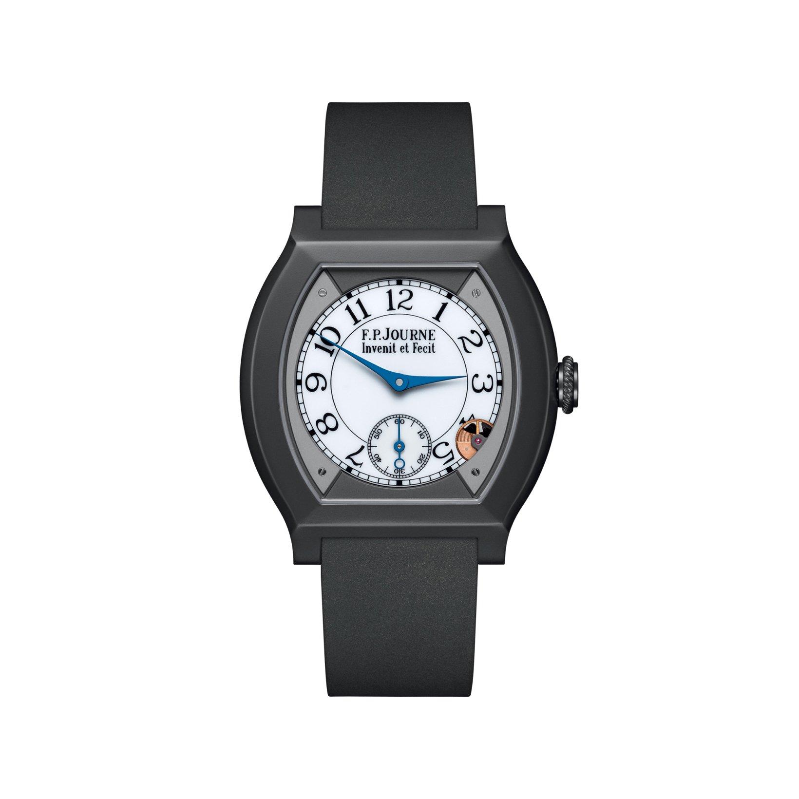 F.P.Journe Elegante Elegante 40 Quartz 40 mm Titalyt Watch  Sapphire Dial   Rubber Strap