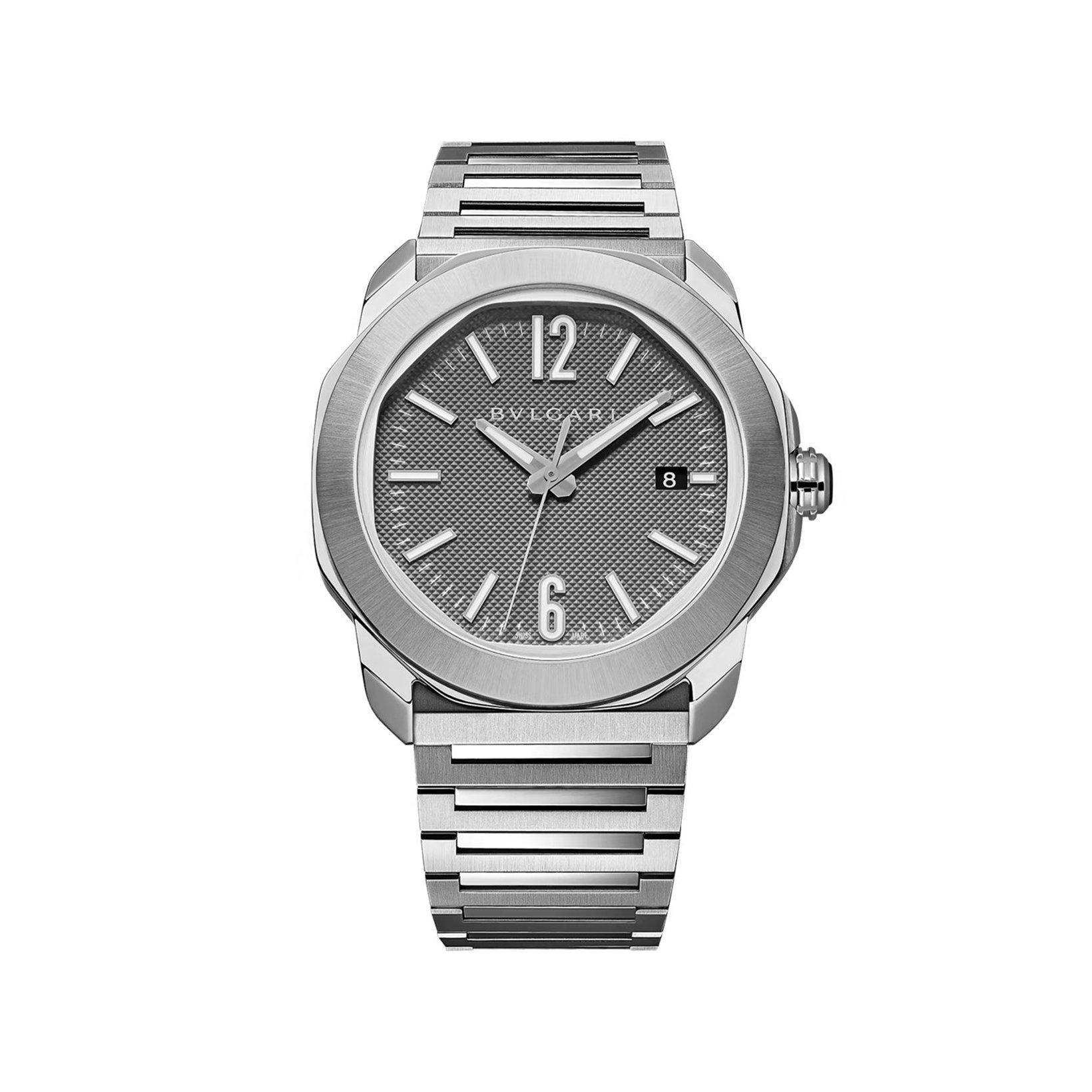 Bvlgari Octa Roma Automatic 41 mm Stainless Steel Watch  Grey Dial  Stainless Steel Bracelet