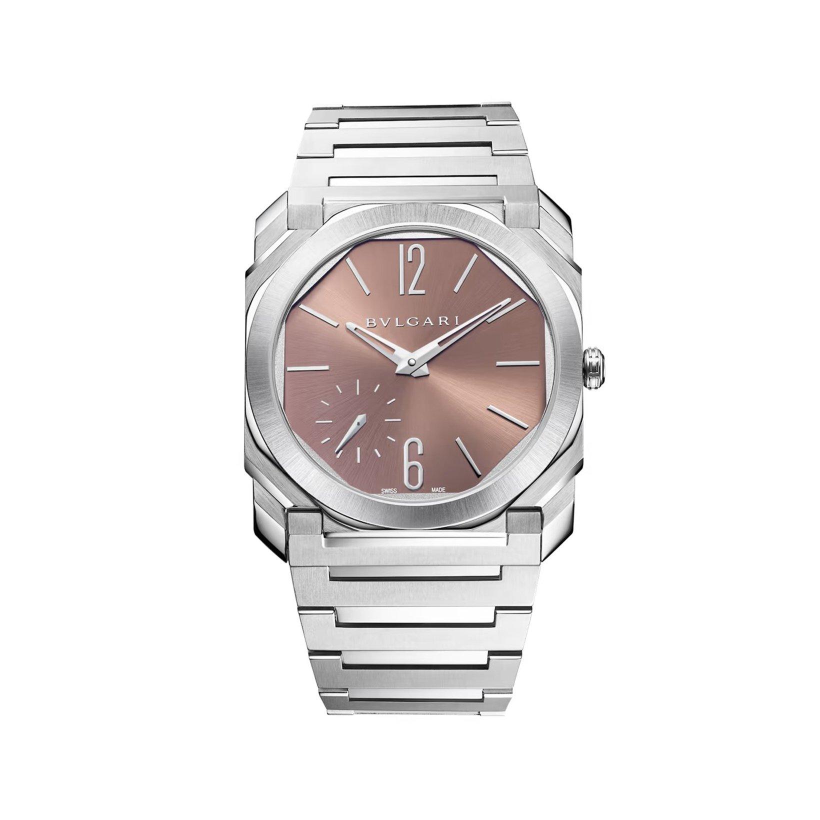 Bvlgari Octa Finissimo Automatic 40 mm Stainless Steel Watch  Pink Dial  Stainless Steel Bracelet