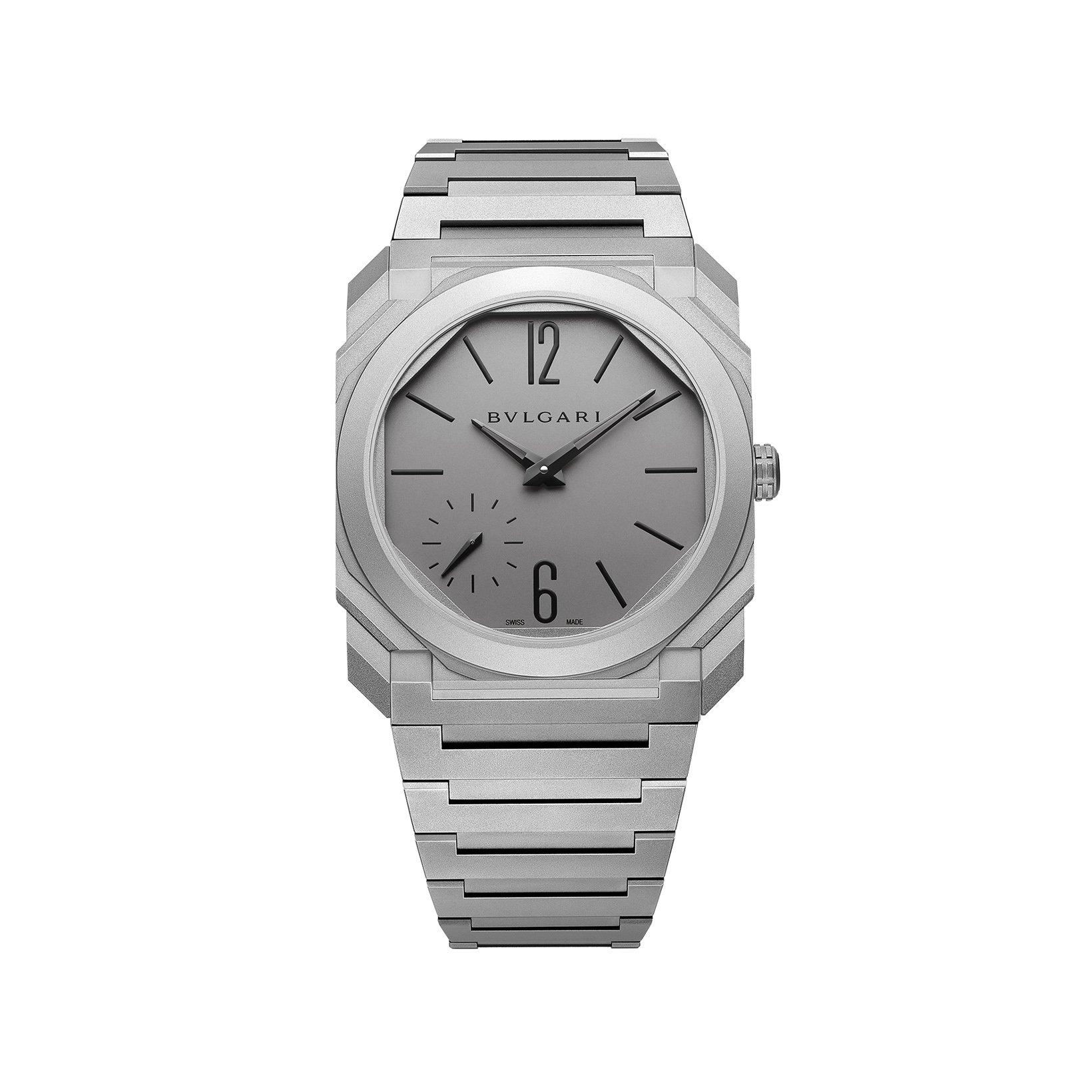 Bvlgari Octa Octo Finissimo Automatic 37 mm Titanium Watch  Gray Dial  Titanium Bracelet
