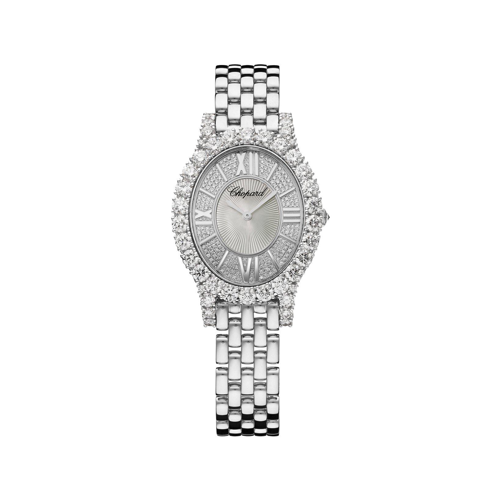 Chopard L'Heure Du Diamant Automatic 34.2 mm White Gold Watch  Paved Dial  White Gold Bracelet 0 Strap