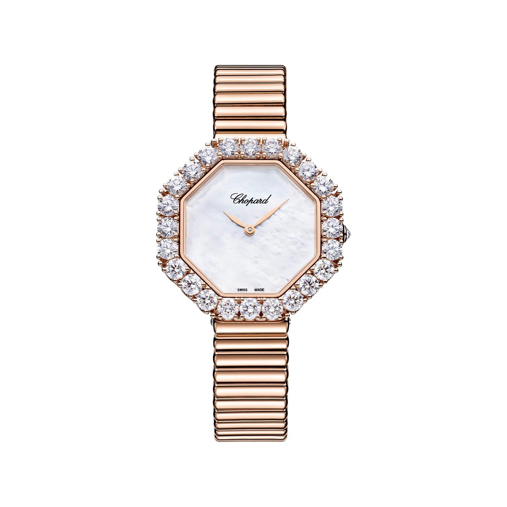 Chopard L´Heure Du Diamant Automatic 32 mm Rose Gold Watch  White Dial  Rose Gold Bracelet