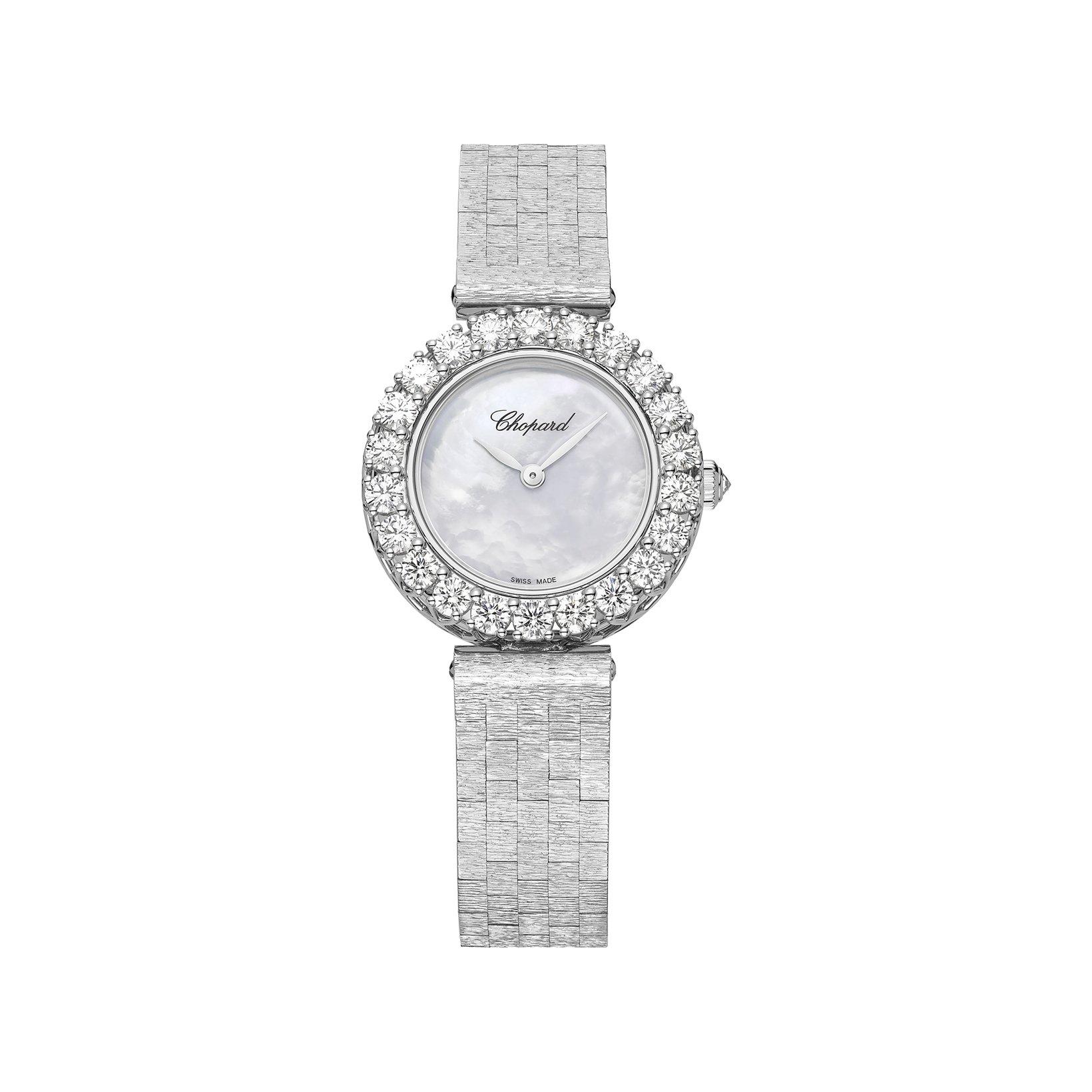 Chopard Lآ´Heure Du Diamant Manual Winding 26 mm White Gold Watch  White Dial  White Gold Bracelet