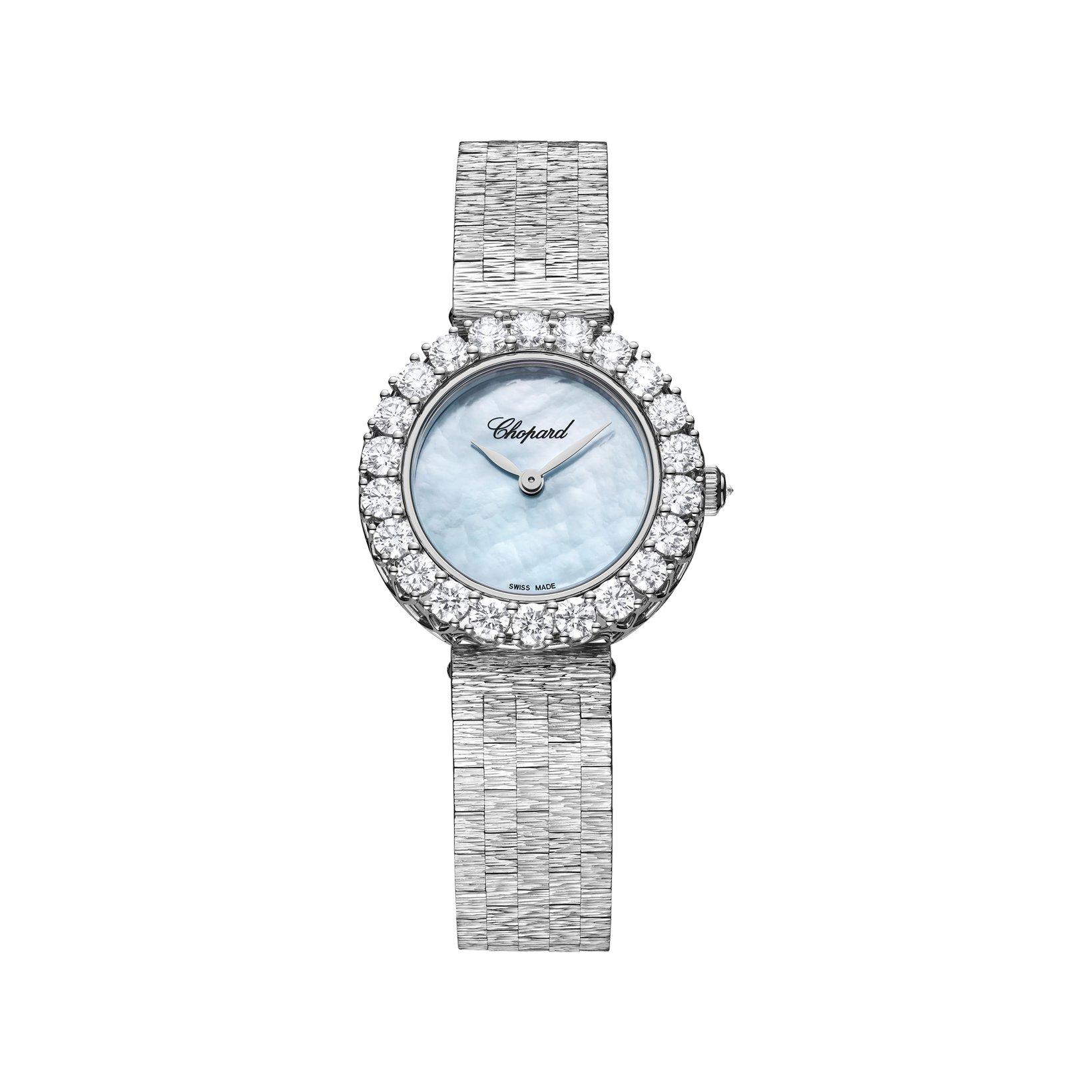 Chopard Lآ´Heure Du Diamant Automatic 26 mm White Gold Watch  Turquoise Dial  White Gold Bracelet