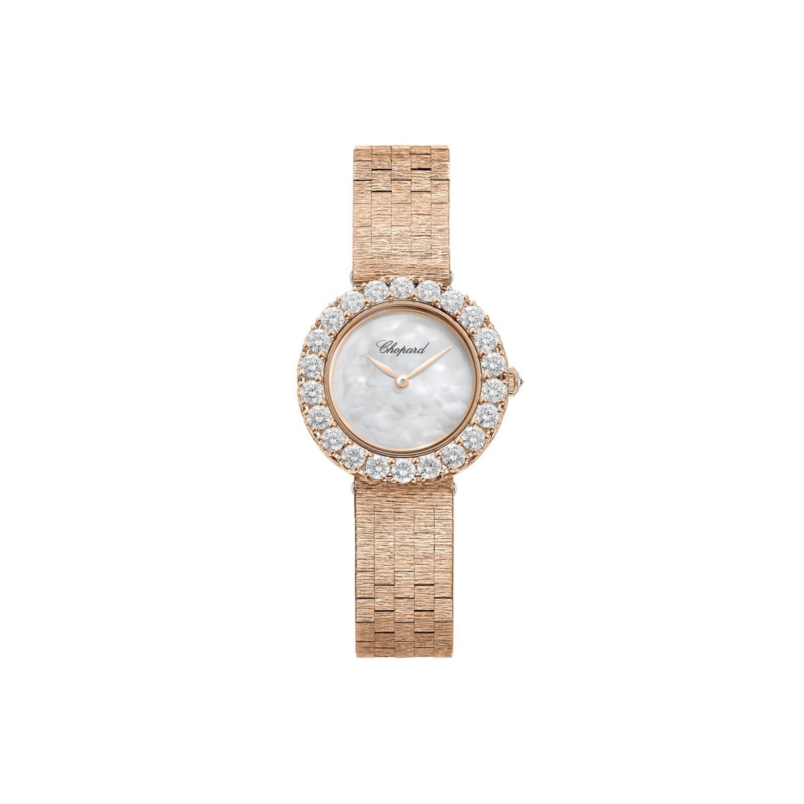 Chopard L´Heure Du Diamant Quartz 26 mm Rose Gold Watch  White Dial  Rose Gold Bracelet