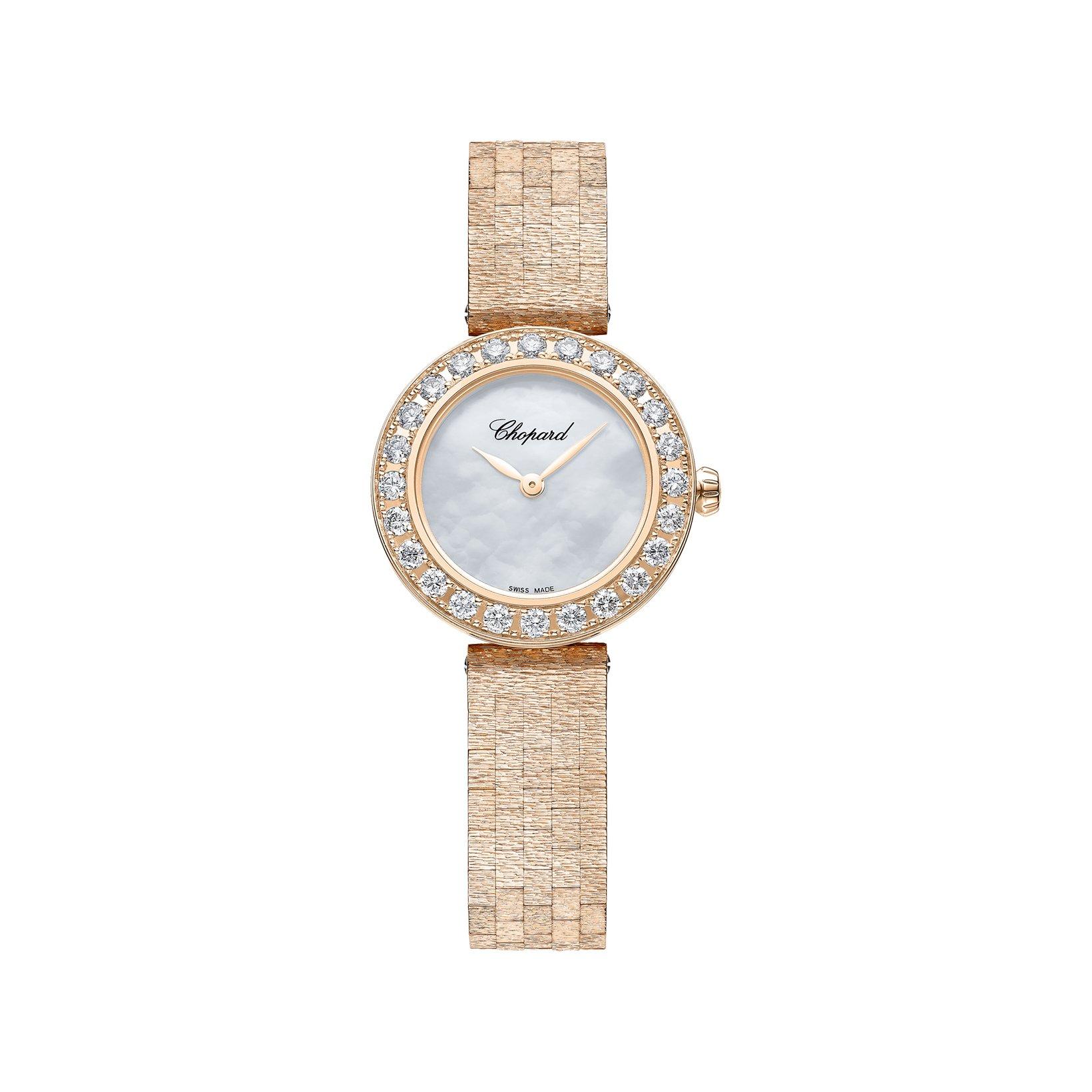 Chopard Classic Manual Winding 25 mm Rose Gold Watch  White Dial  Rose Gold Bracelet