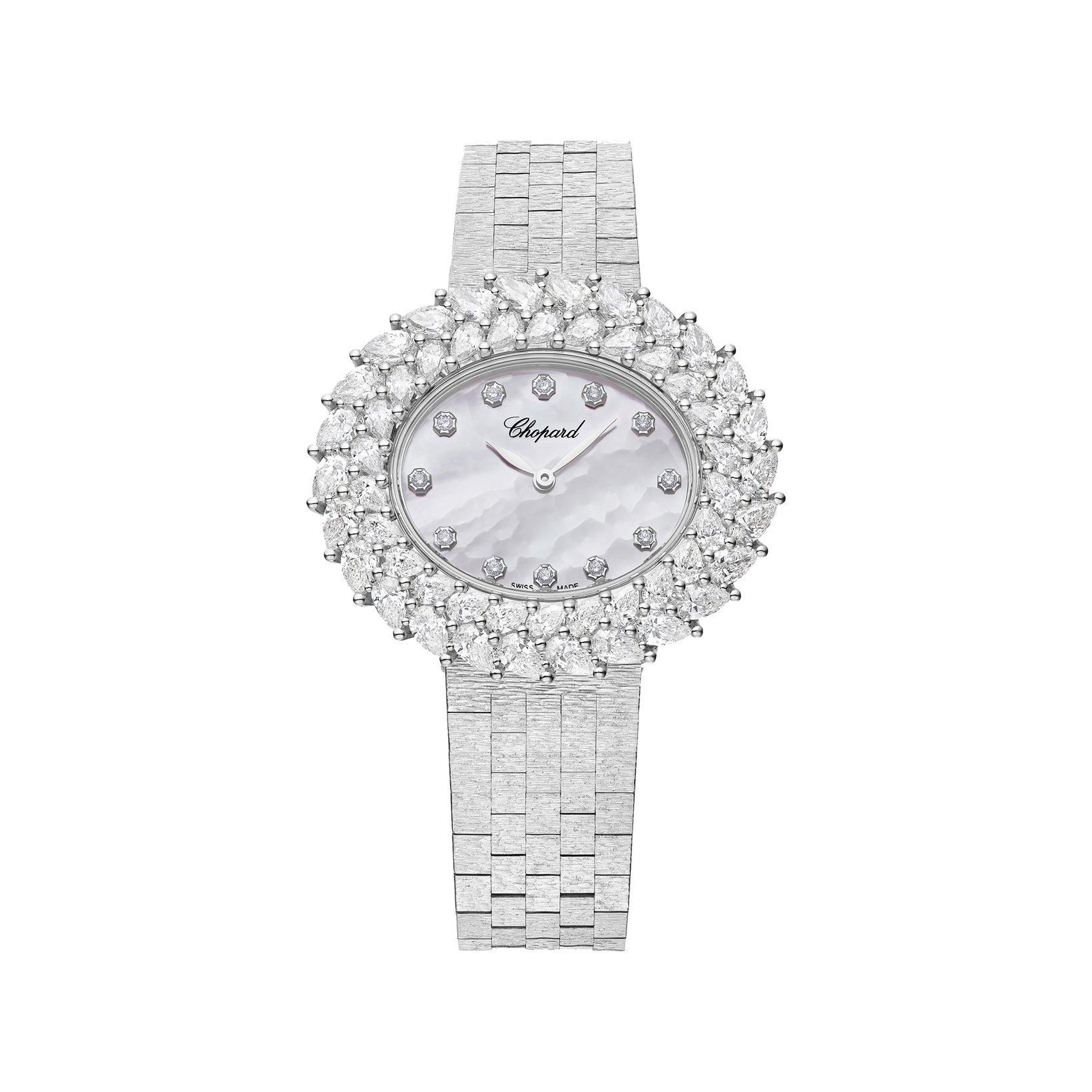 Chopard Lآ´Heure Du Diamant Automatic 40 mm White Gold Watch  White Dial  White Gold Bracelet
