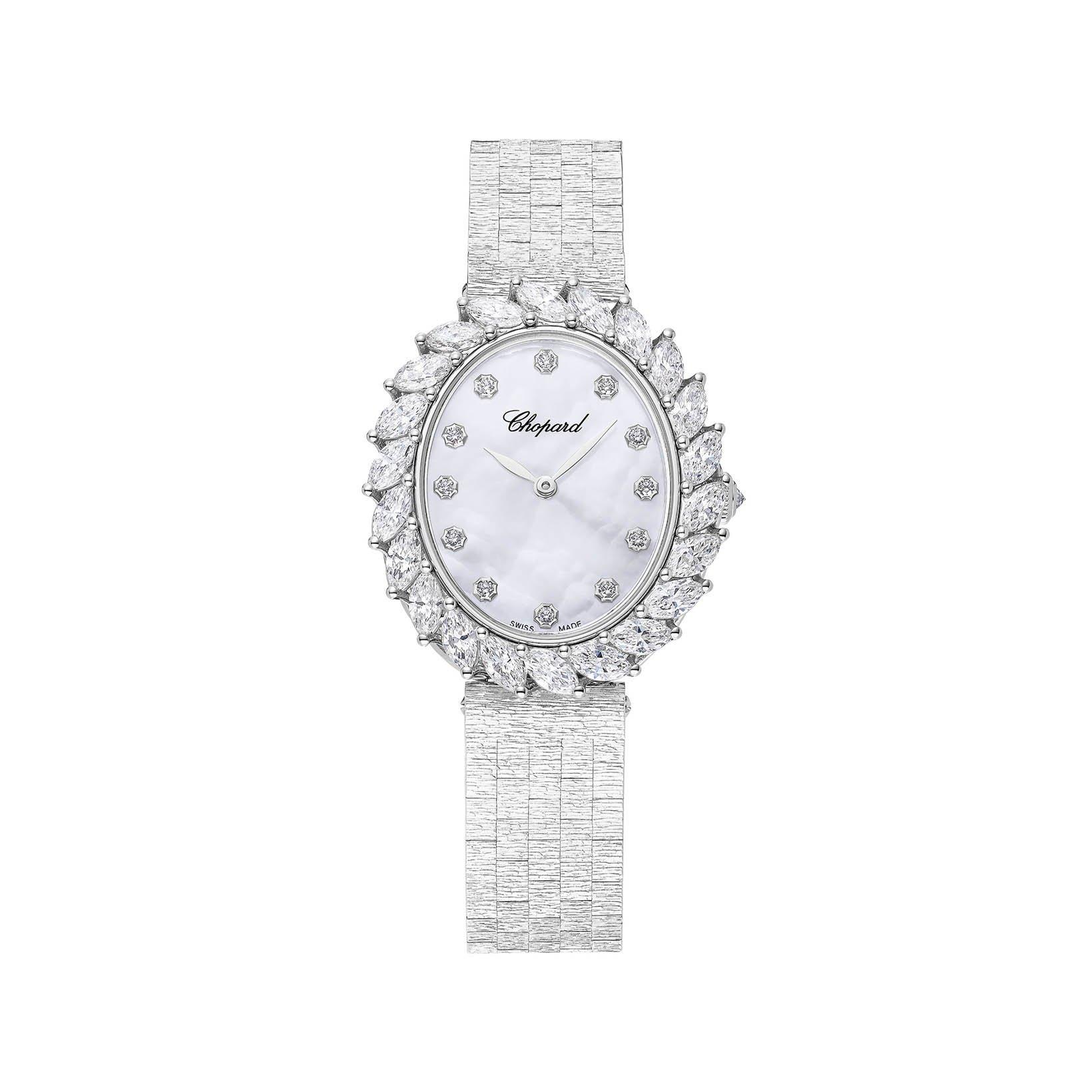 Chopard L'Heure Du Diamant Automatic 30 mm White Gold Watch  White Dial  White Gold Bracelet