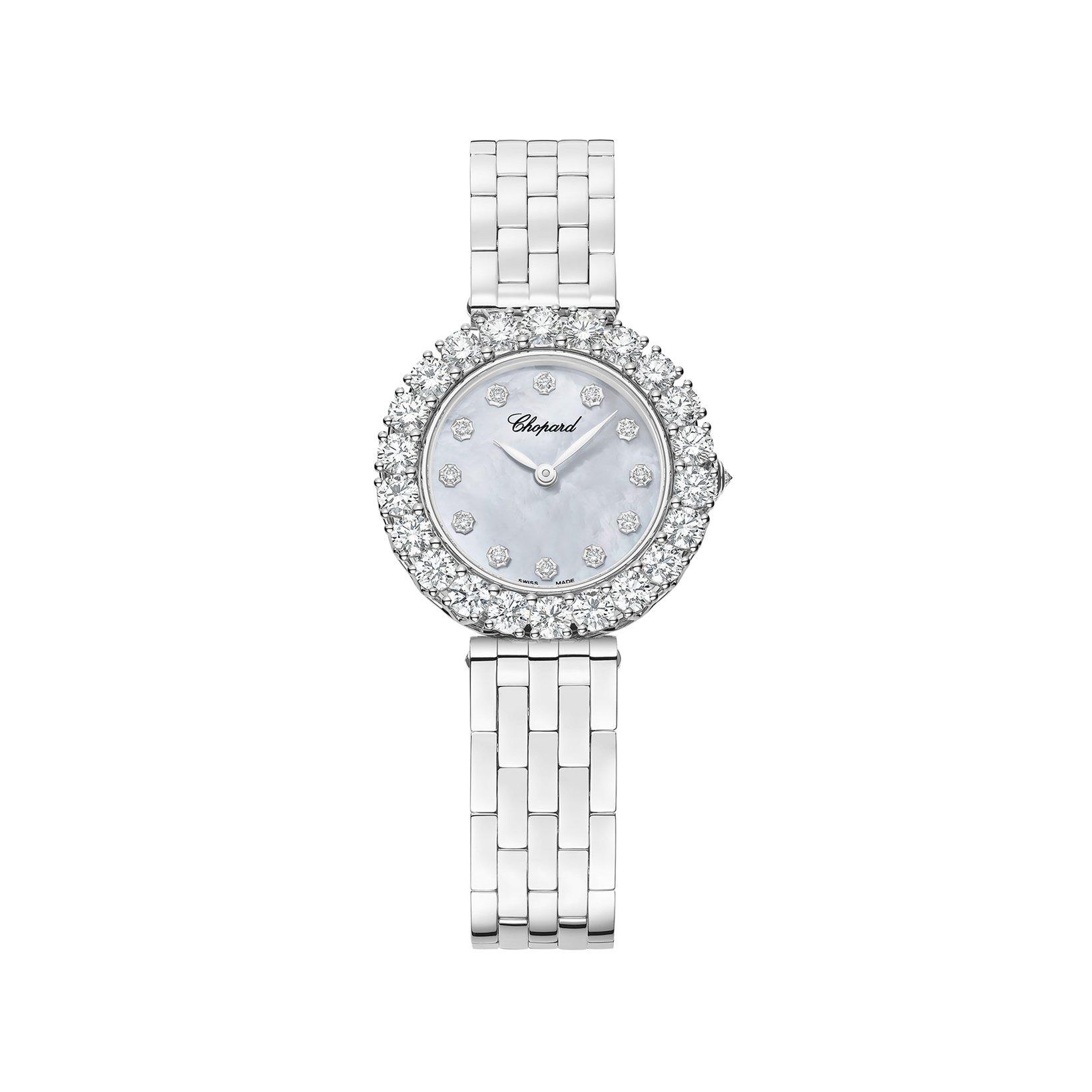 Chopard Lآ´Heure Du Diamant Automatic 30 mm White Gold Watch  White Dial  White Gold Bracelet