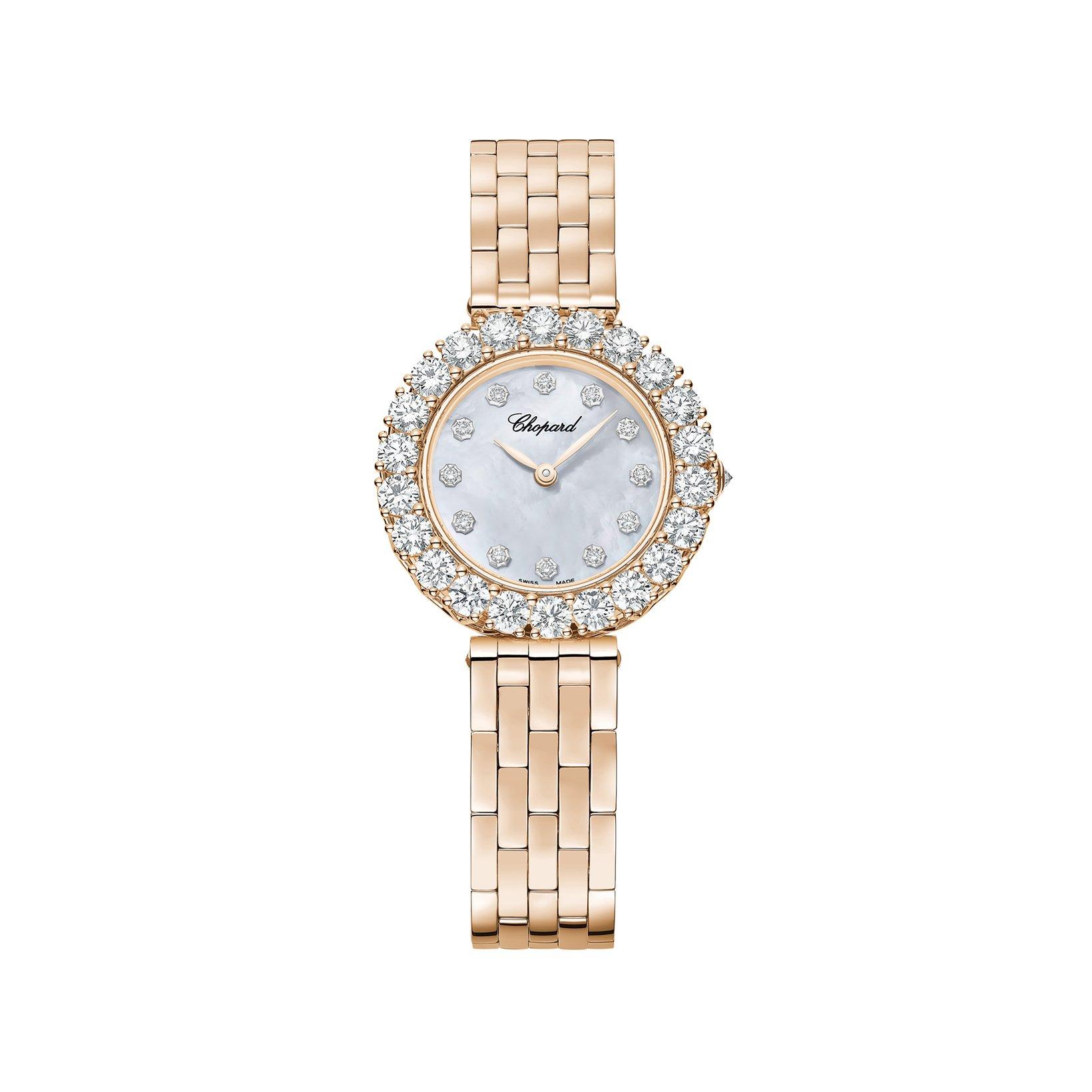 Chopard Lآ´Heure Du Diamant Automatic 30 mm Rose Gold Watch  White Dial  Rose Gold Bracelet