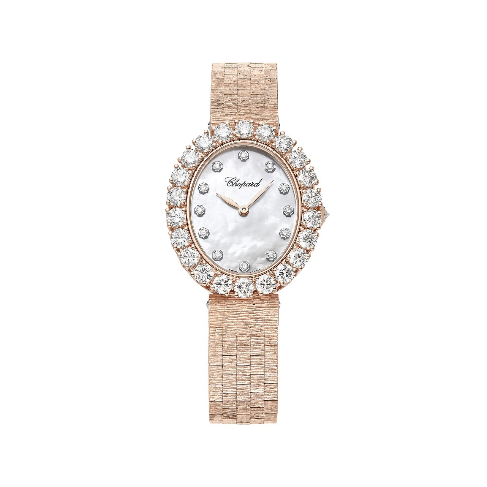 Chopard Lآ´Heure Du Diamant Automatic 29 mm Rose Gold Watch  White Dial  Rose Gold Bracelet
