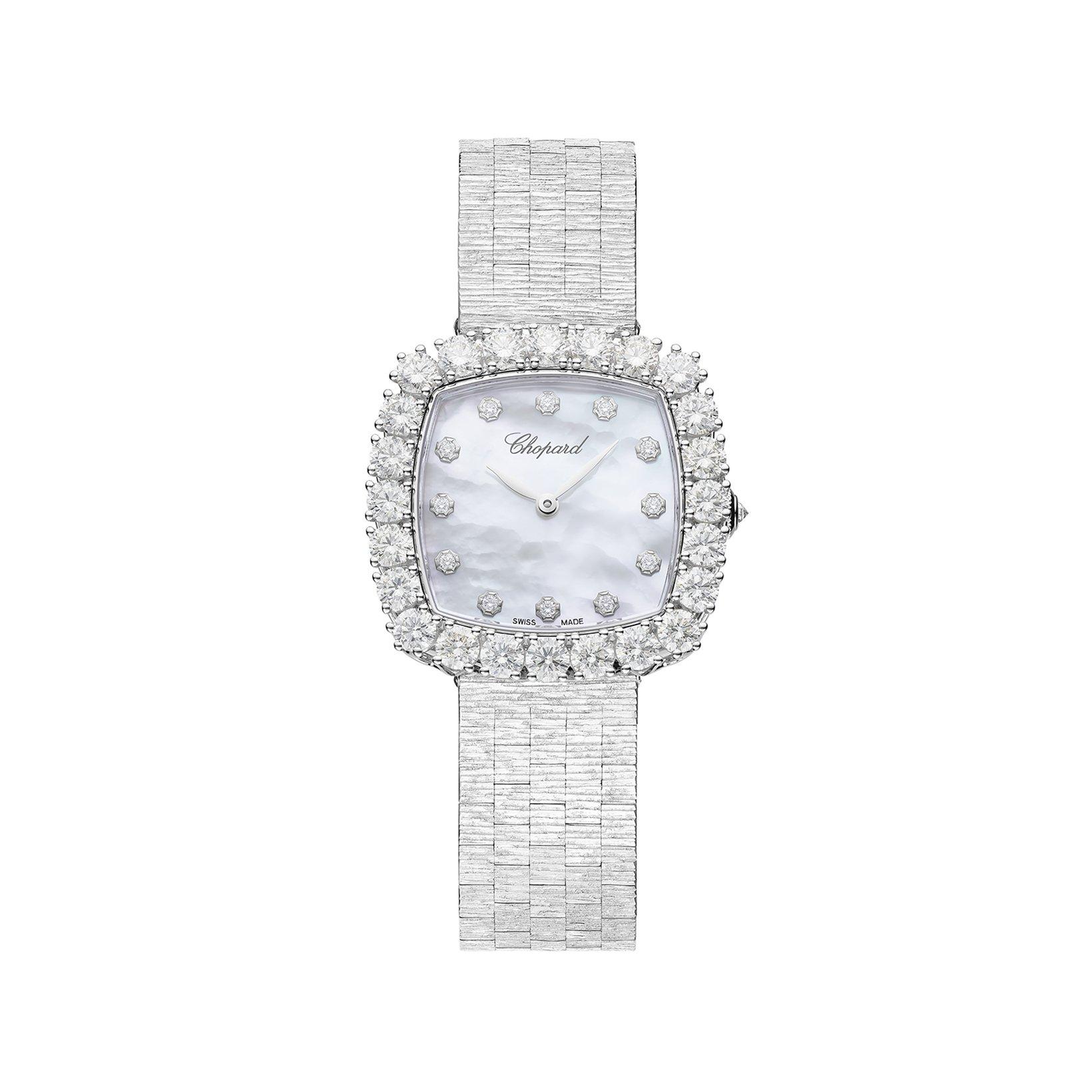 Chopard Lآ´Heure Du Diamant Automatic 30.5 mm White Gold Watch  White Dial  White Gold Bracelet