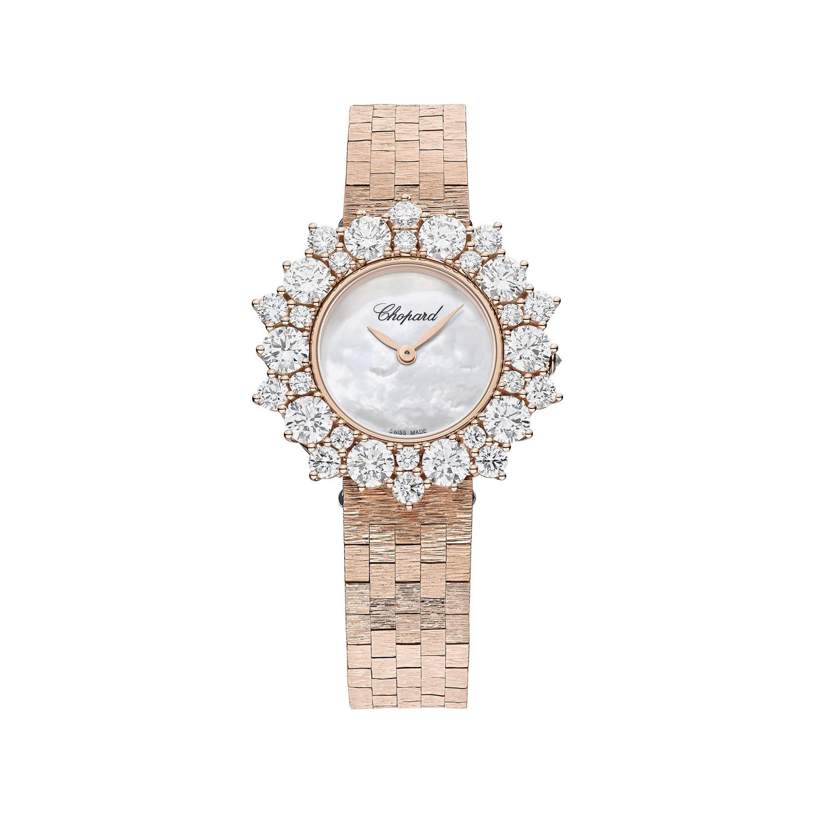 Chopard L´Heure Du Diamant Automatic 30 mm Rose Gold Watch  White Dial  Rose Gold Bracelet