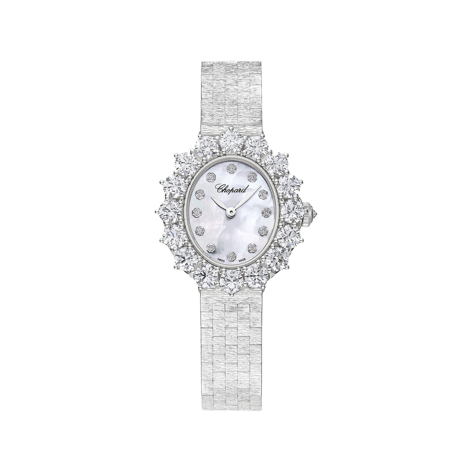 Chopard Lآ´Heure Du Diamant Automatic 30 mm White Gold Watch  White Dial  White Gold Bracelet