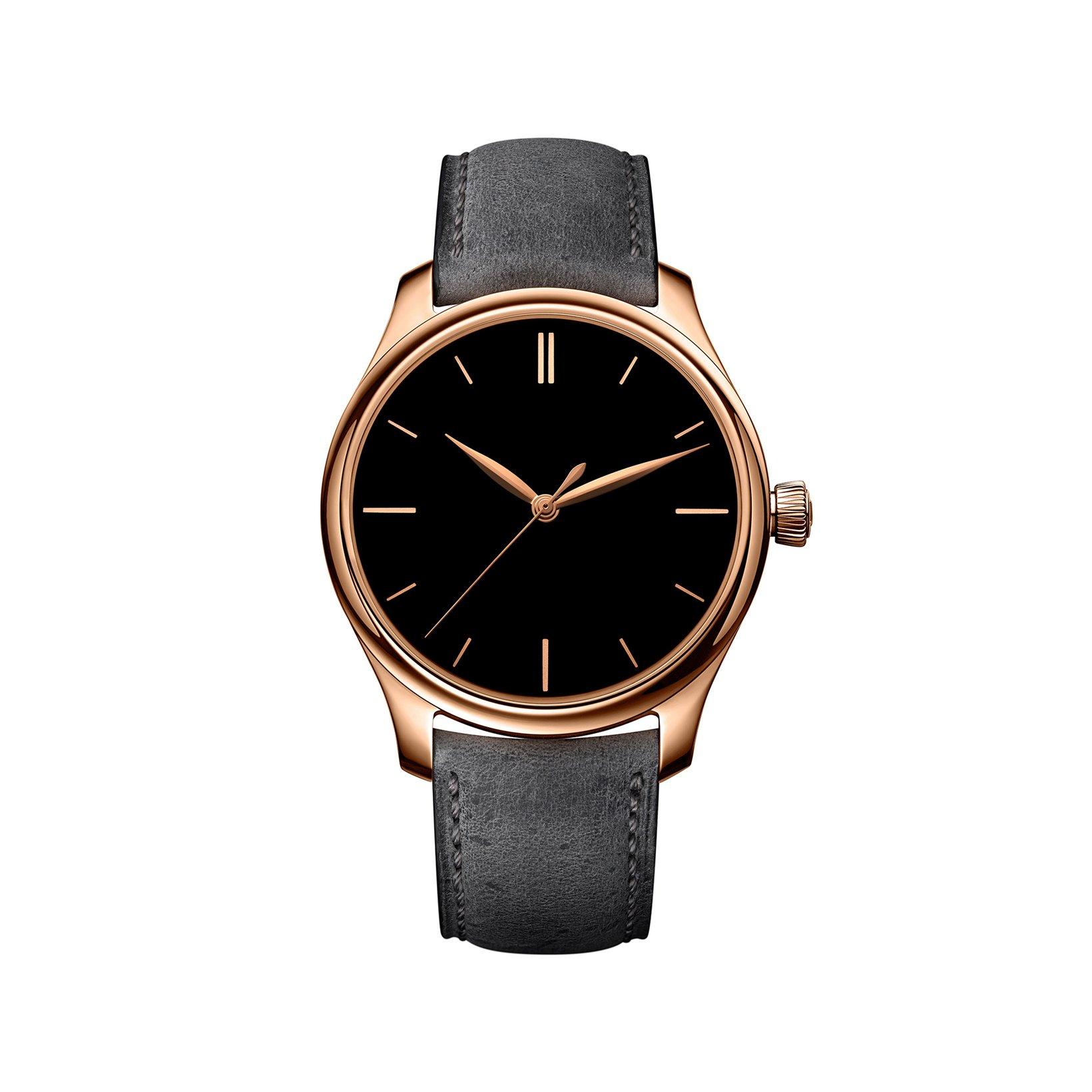 H. Moser & Cie Endeavour Centre Seconds Vantablack Automatic 40 mm Red Gold Watch  Black Dial   Kudu Strap