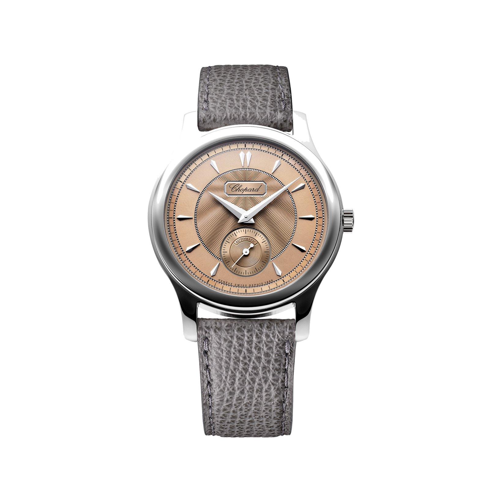 Chopard L.U.C Automatic 40 mm Stainless Steel Watch  Gold Dial   Calf Skin Leather Strap