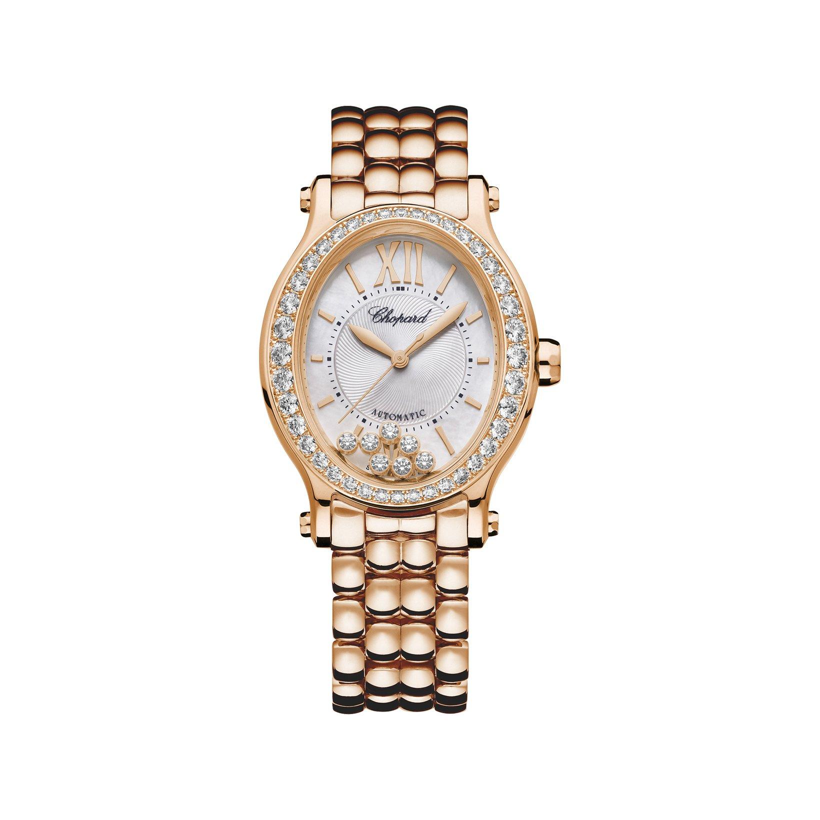 Chopard Happy Sport Automatic 31.31 mm Rose Gold Watch  Silver Dial  Rose Gold Bracelet