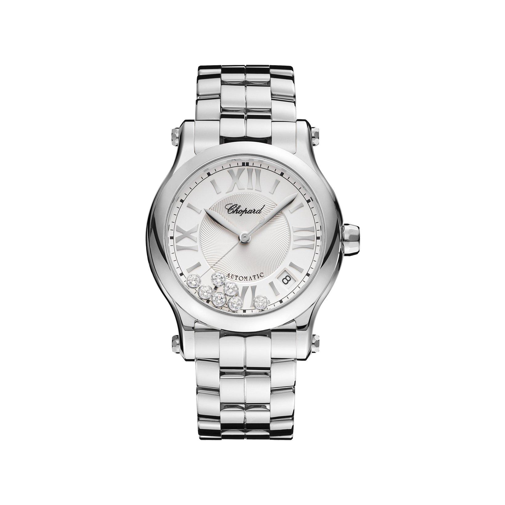 Chopard Happy Sport Automatic 36 mm Stainless Steel Watch  Silver Dial  Stainless Steel Bracelet