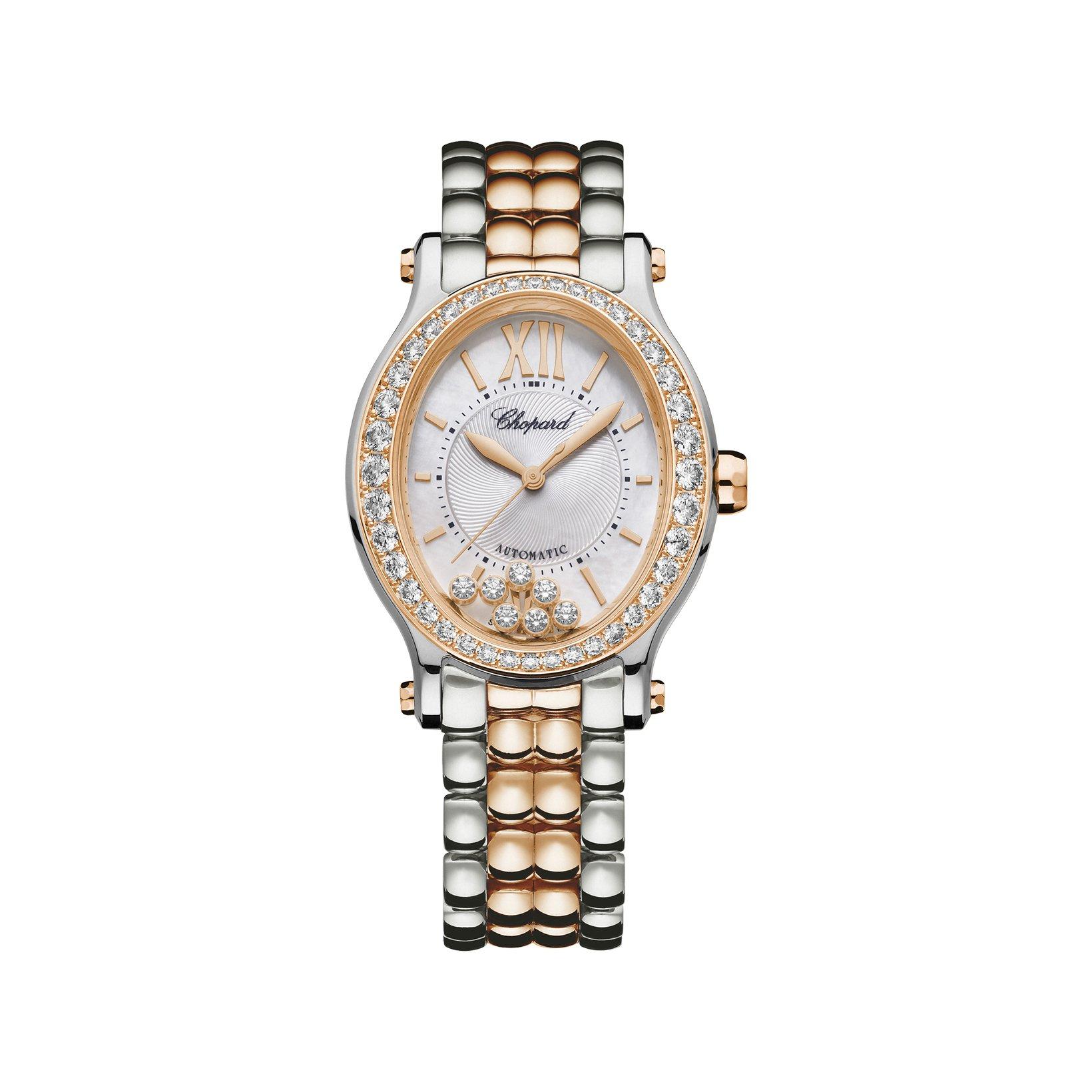 Chopard Happy Sport Automatic 31.31 mm Stainless Steel And Rose Gold Watch  Silver Dial  Stainless Steel And Rose Gold Bracelet