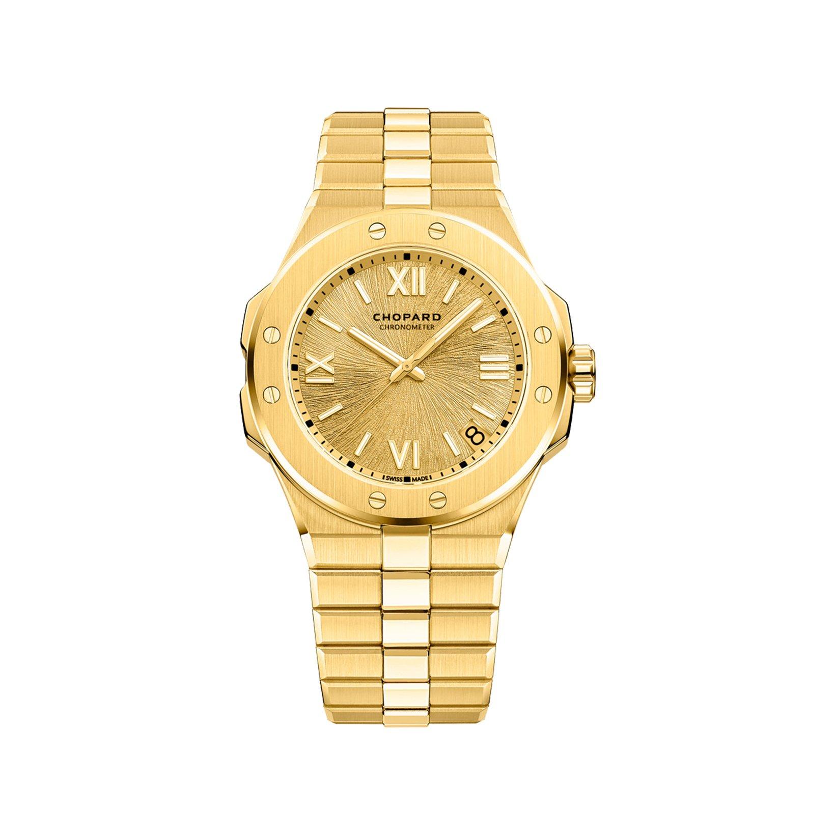 Chopard Alpine Eagle Automatic 41 mm Yellow Gold Watch  Golden Dial  Yellow Gold Bracelet