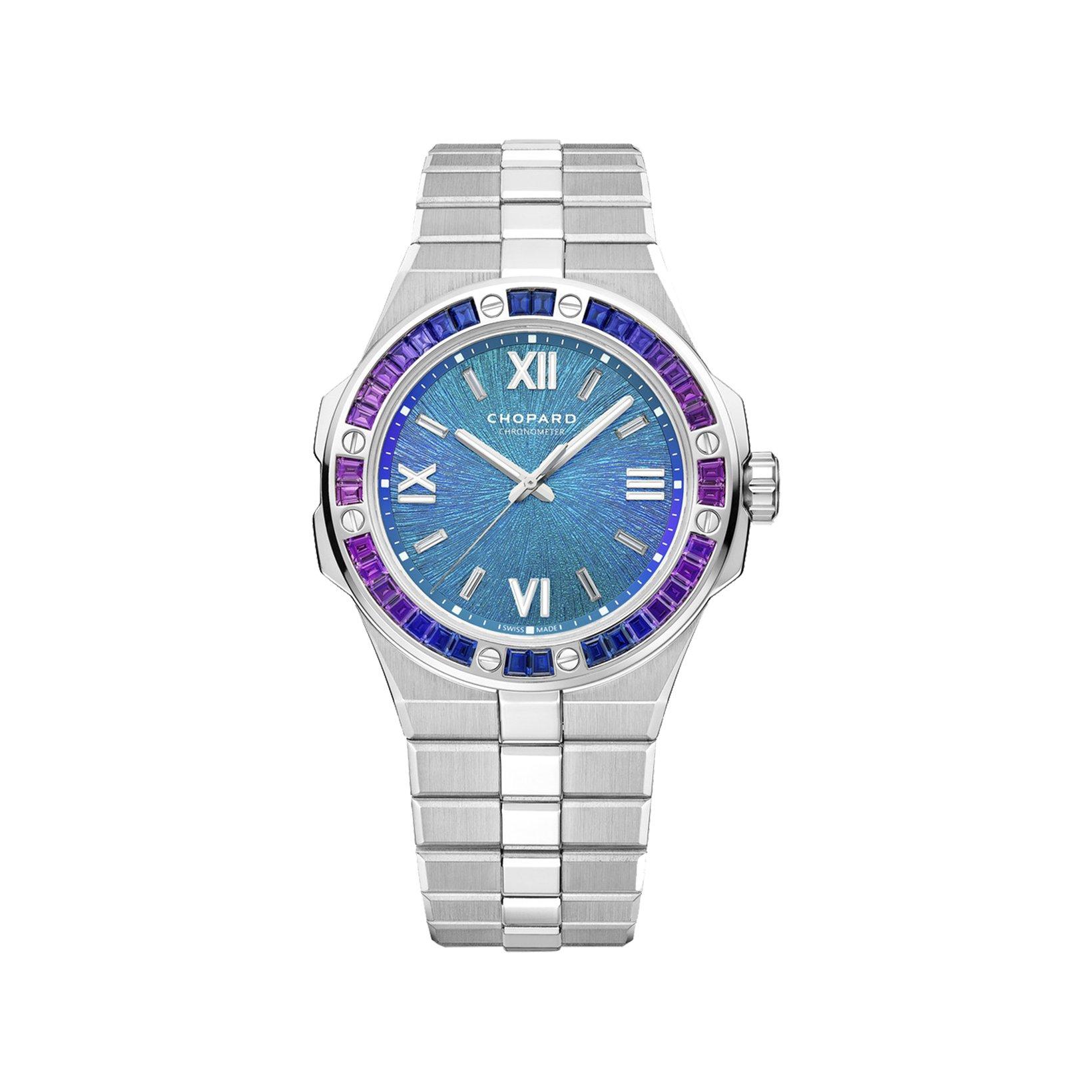 Chopard Alpine Eagle Automatic 41 mm White Gold Watch  Blue And Violet Dial  White Gold Bracelet