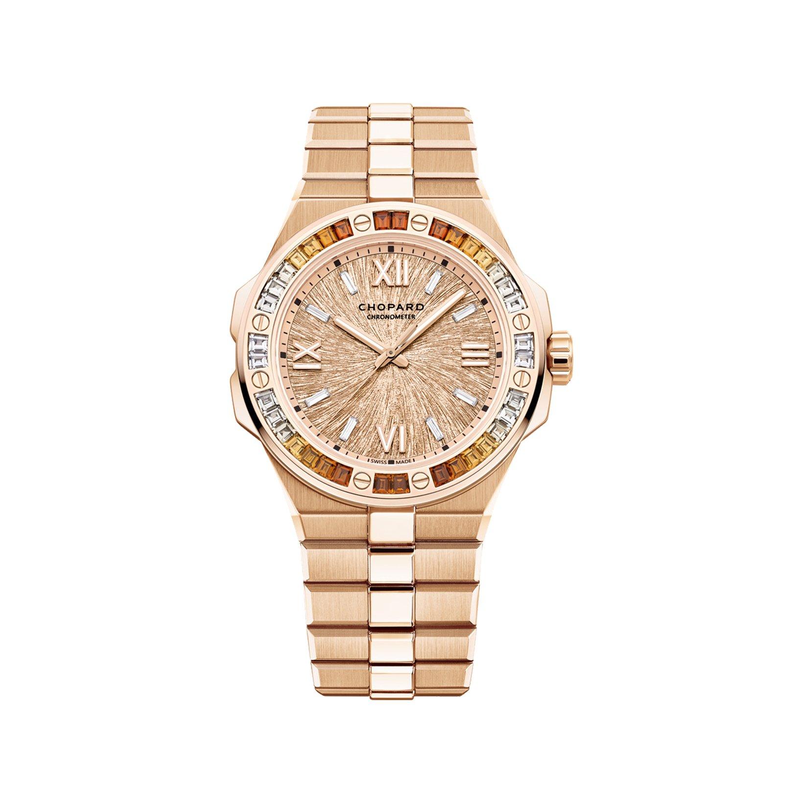 Chopard Alpine Eagle Automatic 41 mm Rose Gold Watch  Golden Dial  Rose Gold Bracelet