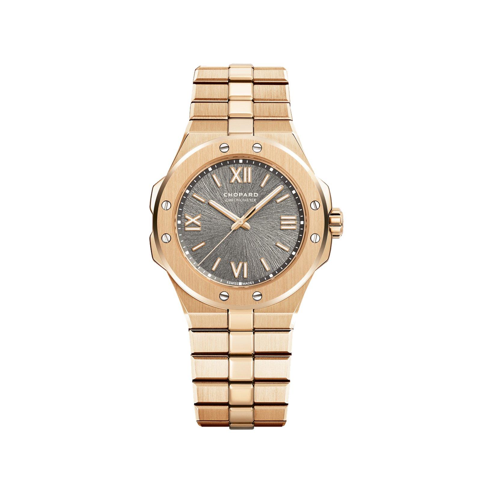 Chopard Alpine Eagle Automatic 36 mm Rose Gold Watch  Bernina Grey Dial  Rose Gold Bracelet