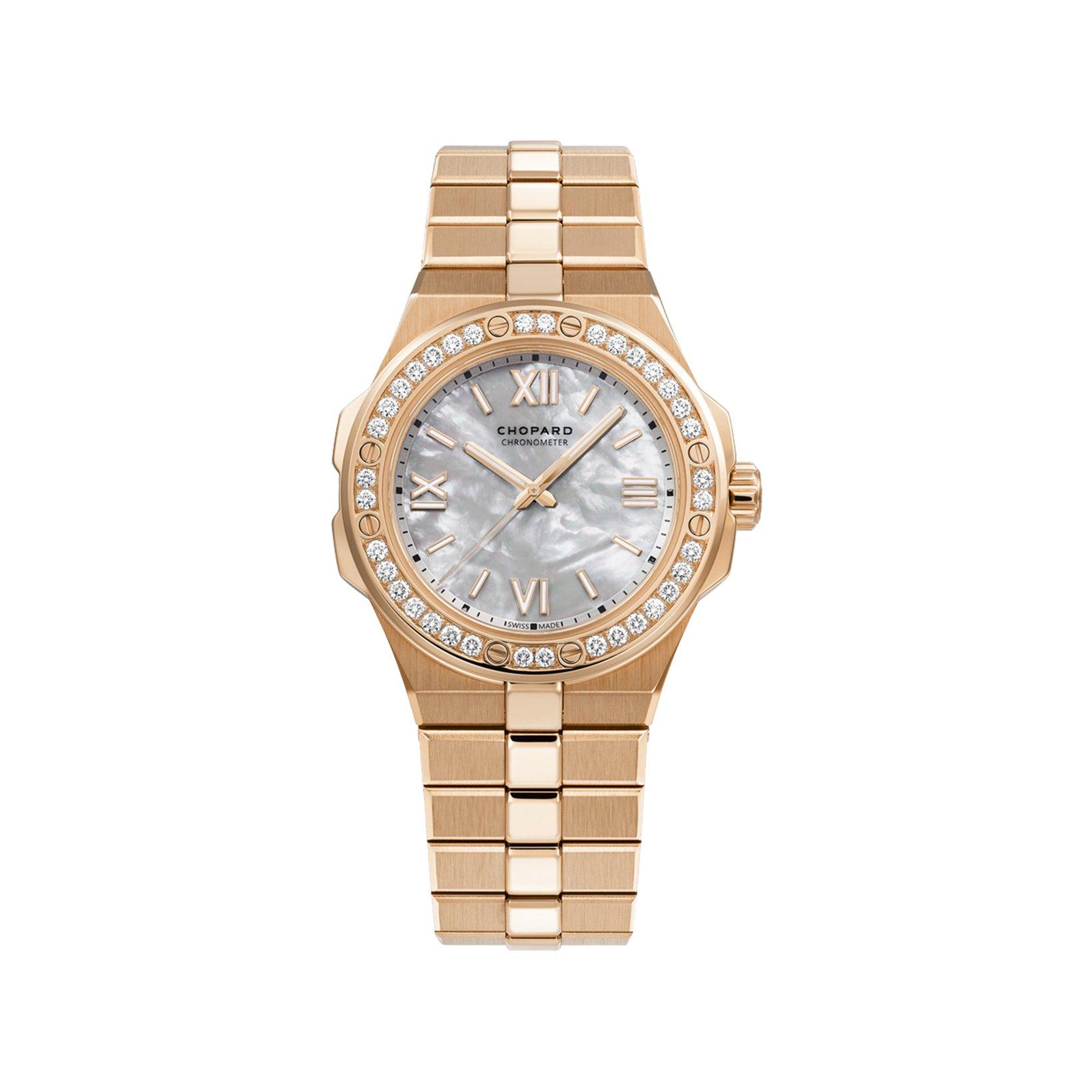 Chopard Alpine Eagle Automatic 36 mm Rose Gold Watch  White Dial  Rose Gold Bracelet