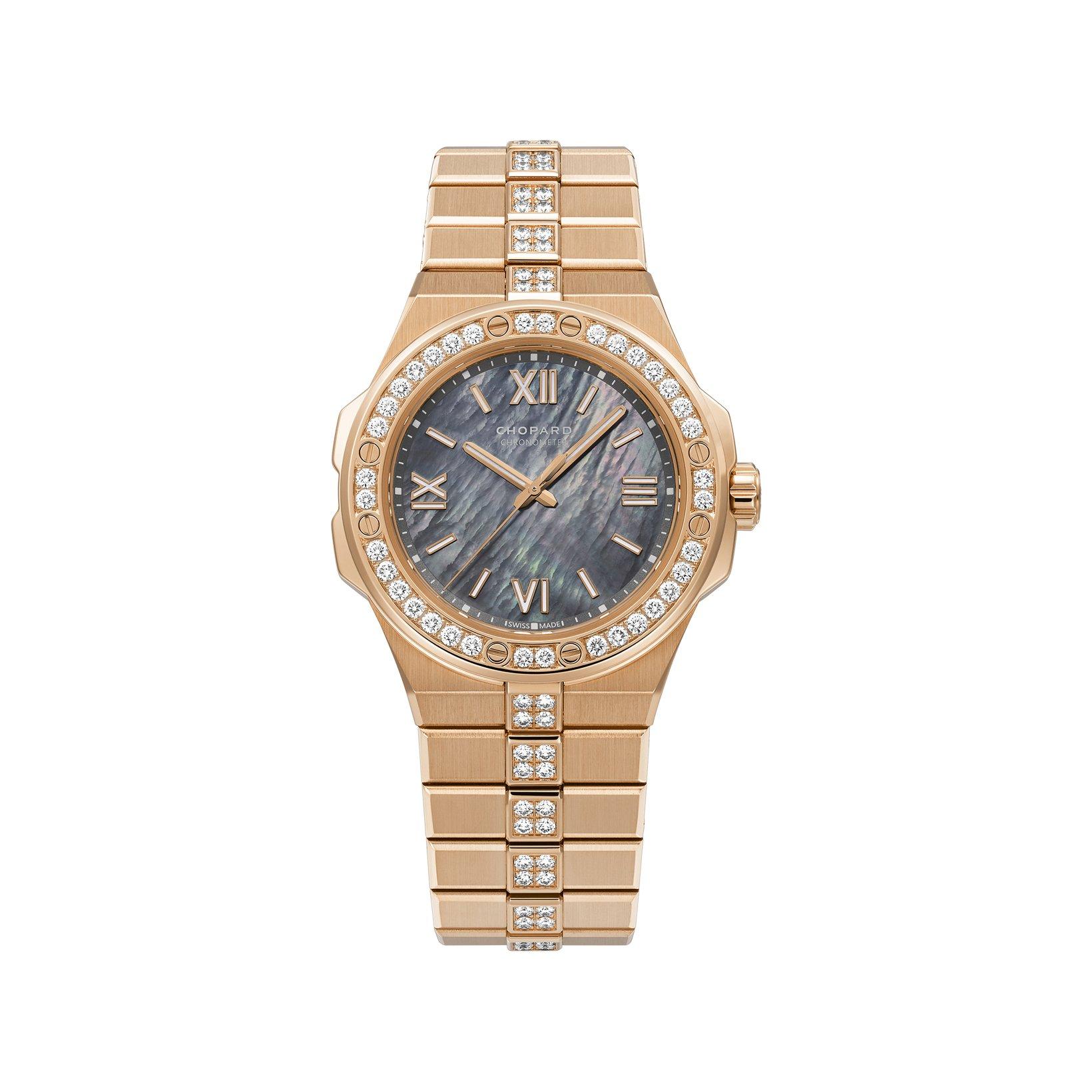 Chopard Alpine Eagle Automatic 36 mm Rose Gold Watch  Grey Dial  Rose Gold Bracelet