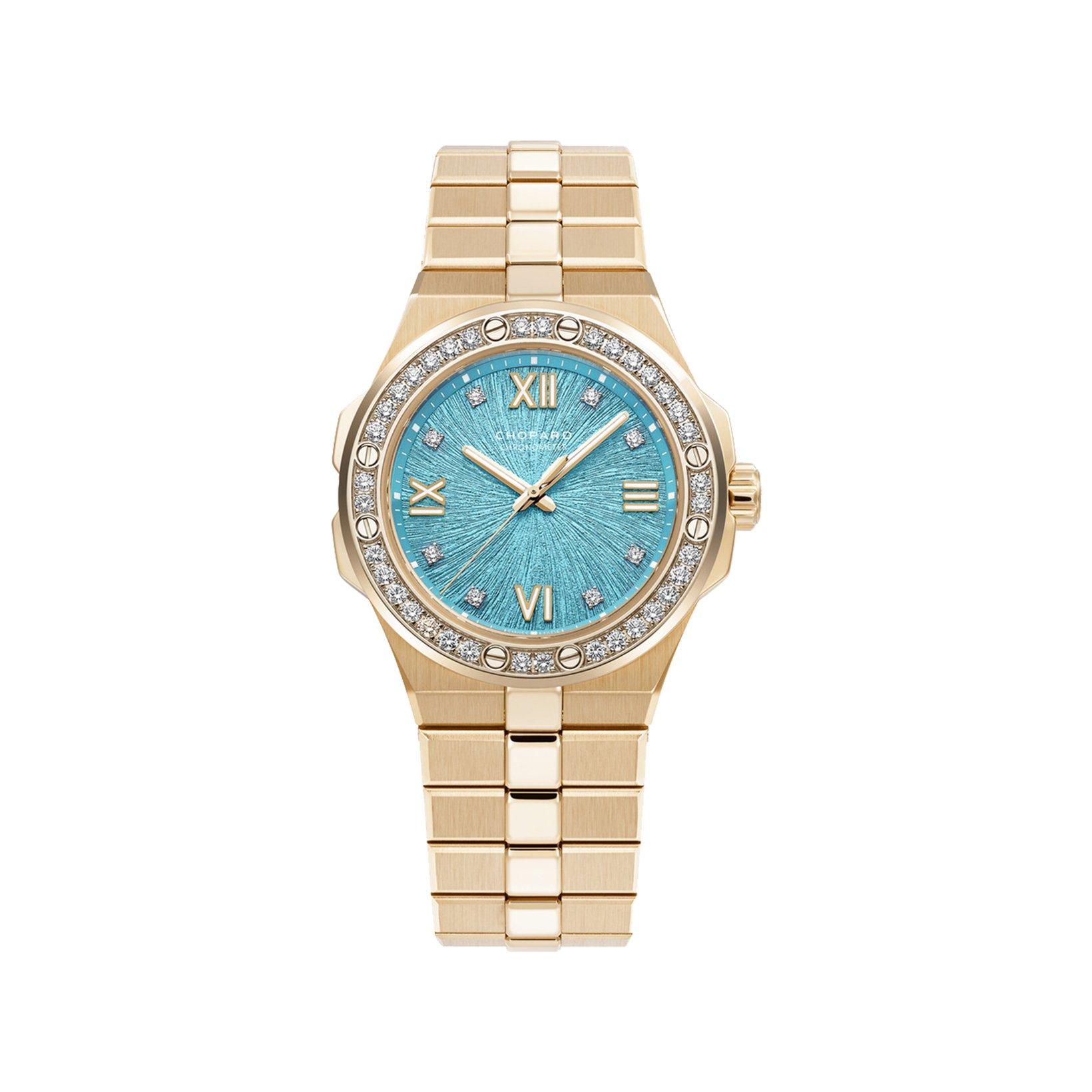 Chopard Alpine Eagle Automatic 36 mm Rose Gold Watch  Turquoise Dial  Rose Gold Bracelet