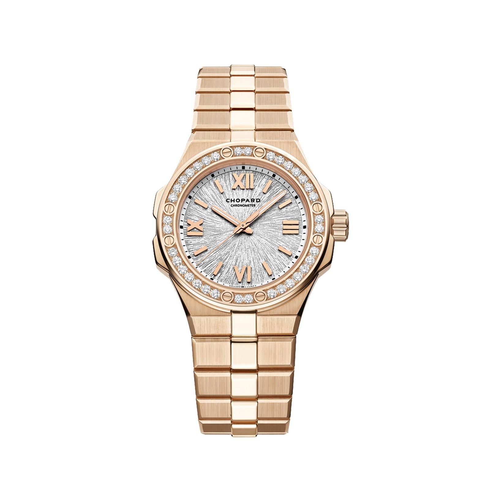 Chopard Alpine Eagle Automatic 33 mm Rose Gold Watch  Silver Dial  Rose Gold Bracelet