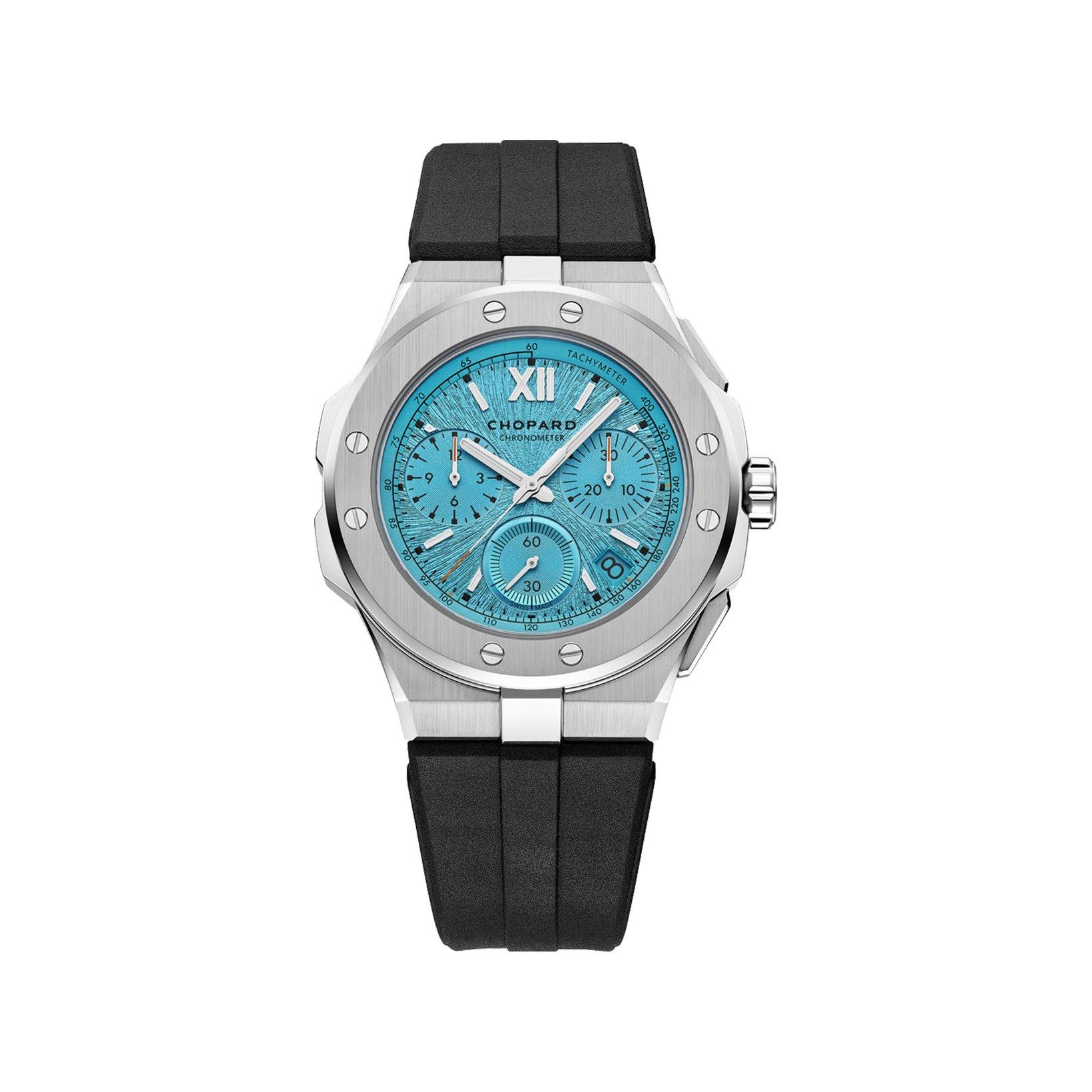 Chopard Alpine Eagle Automatic 44 mm Stainless Steel Watch  Turquoise Dial  Stainless Steel Bracelet Rubber Strap