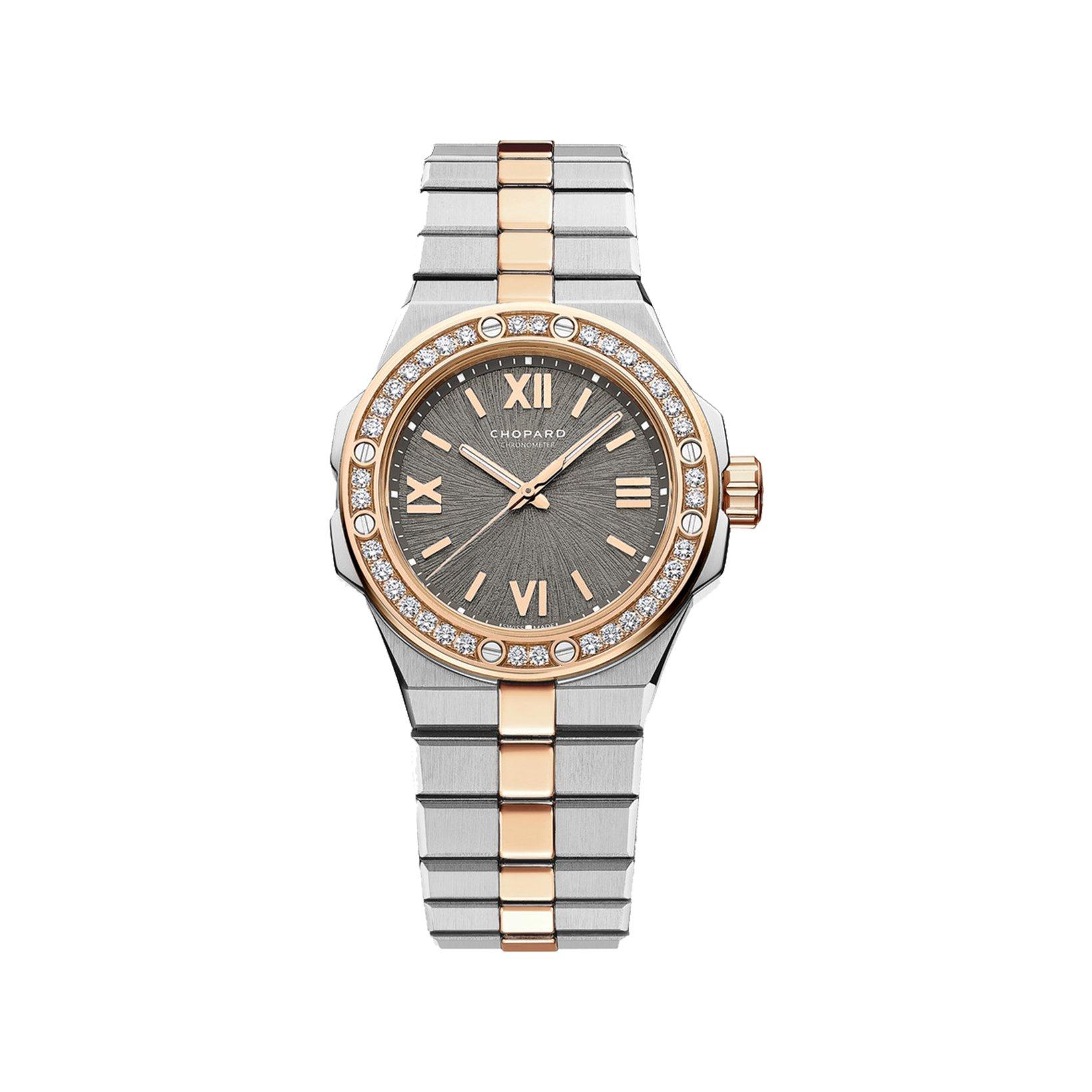 Chopard Alpine Eagle Automatic 33 mm Stainless Steel And Rose Gold Watch  Bernina Grey Dial  Stainless Steel And Rose Gold Bracelet