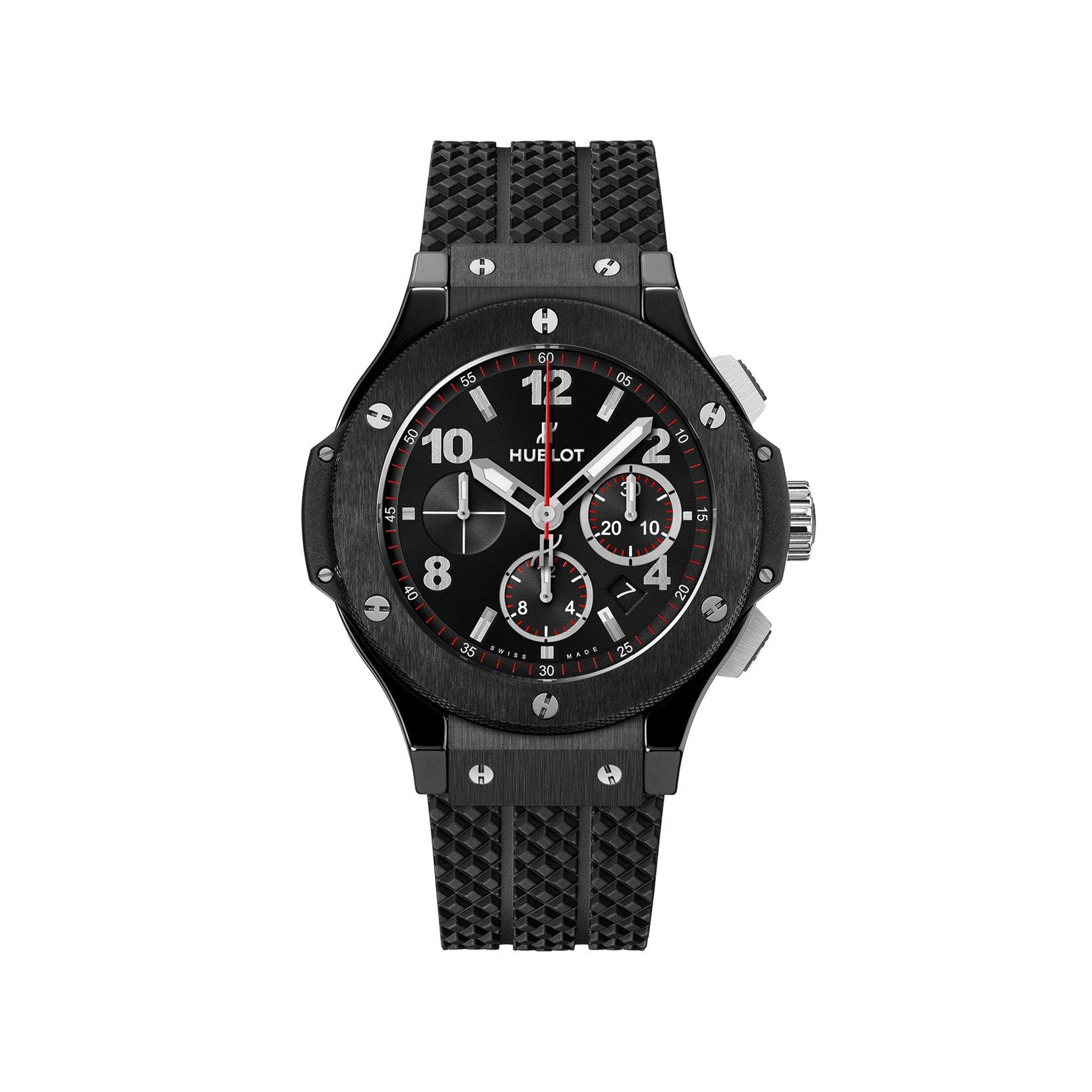 Hublot Big Bang Original Black Magic Automatic 44 mm Black Ceramic Watch  Black Dial   Rubber Strap