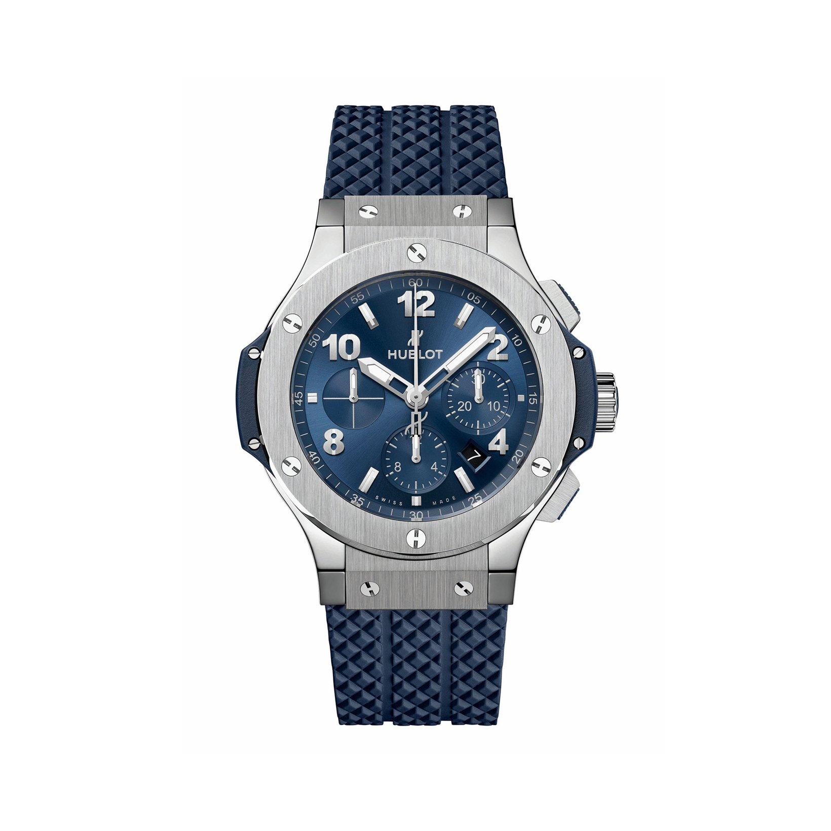 Hublot Big Bang Original Steel Blue Automatic 44 mm Stainless Steel Watch  Blue Dial   Rubber Strap