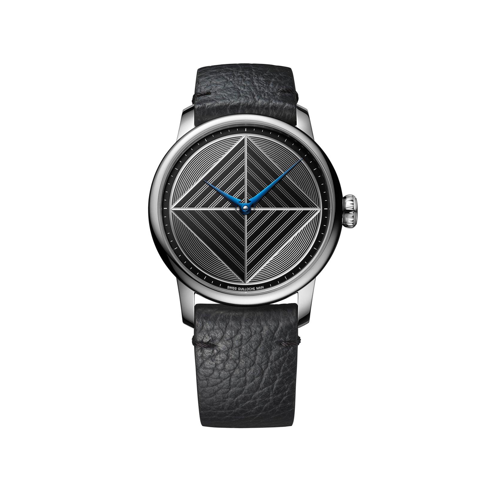 Louis Erard Noirmont M؟©Tiers D'Art Petite Seconde Automatic 42 mm Stainless Steel Watch  Black Dial   Leather Strap