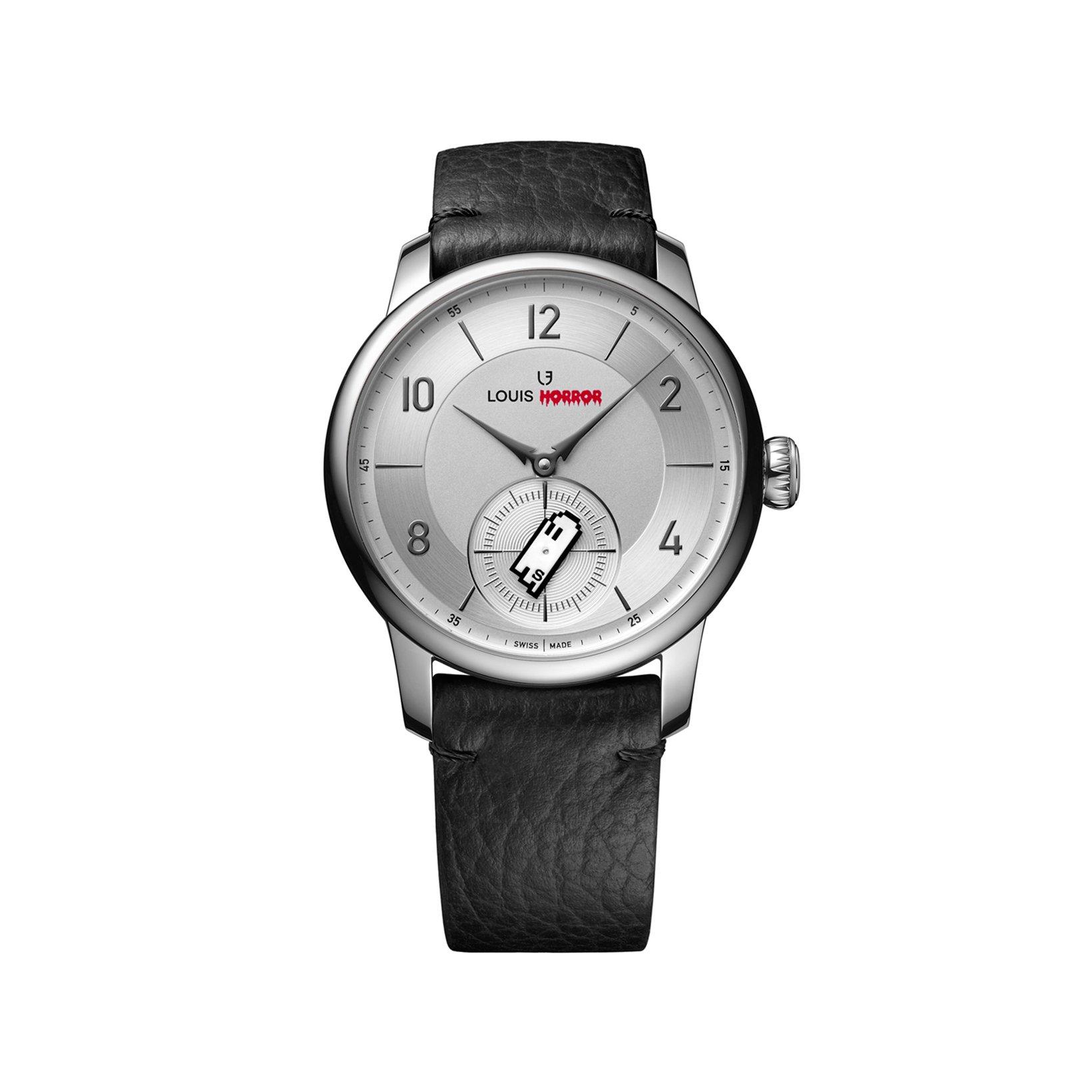 Louis Erard Noirmont X Seconde/Seconde Automatic 39 mm Stainless Steel Watch  Silver Dial   Leather Strap